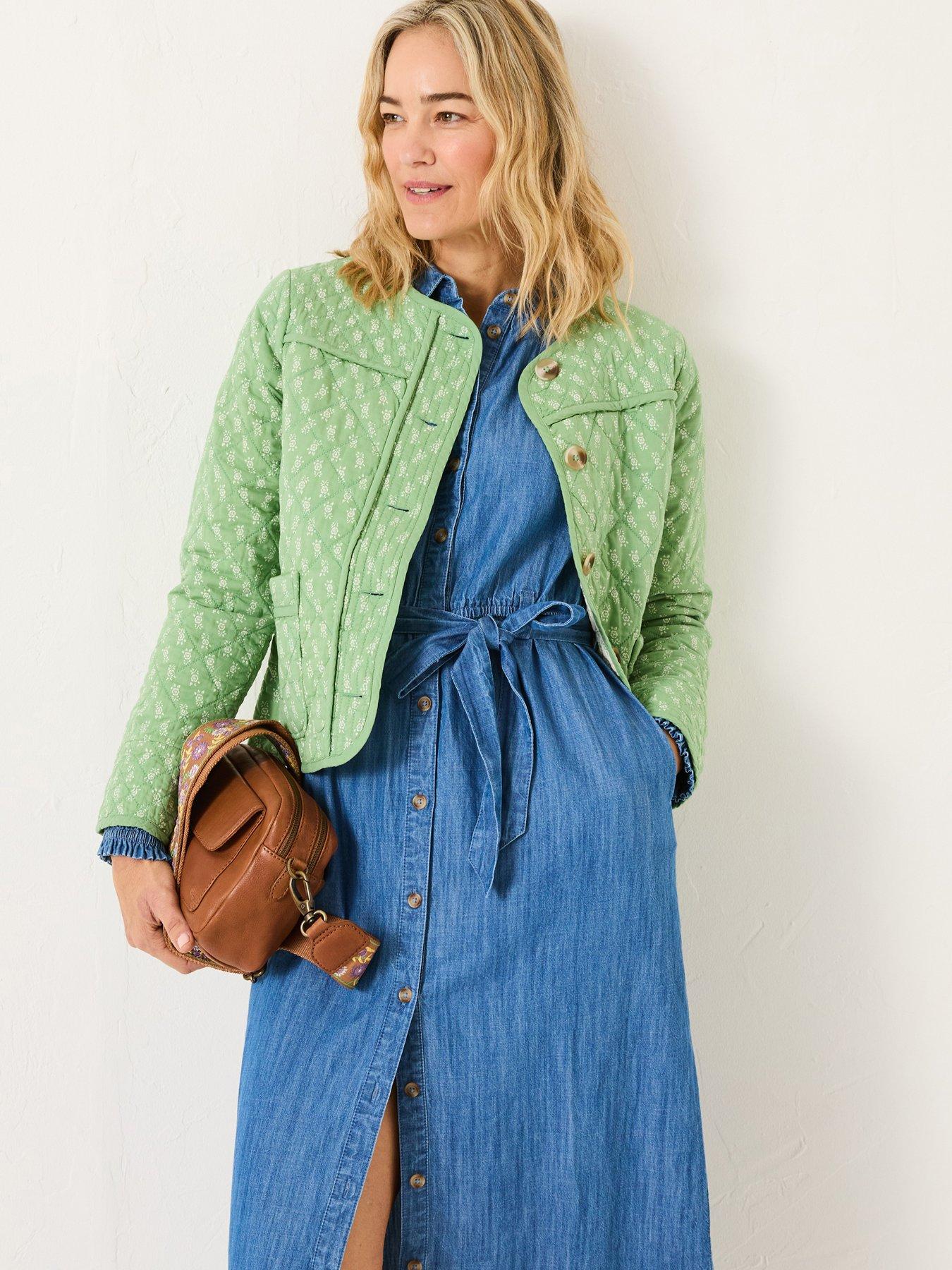 undefined Mia Woodblock Jacket - Green
