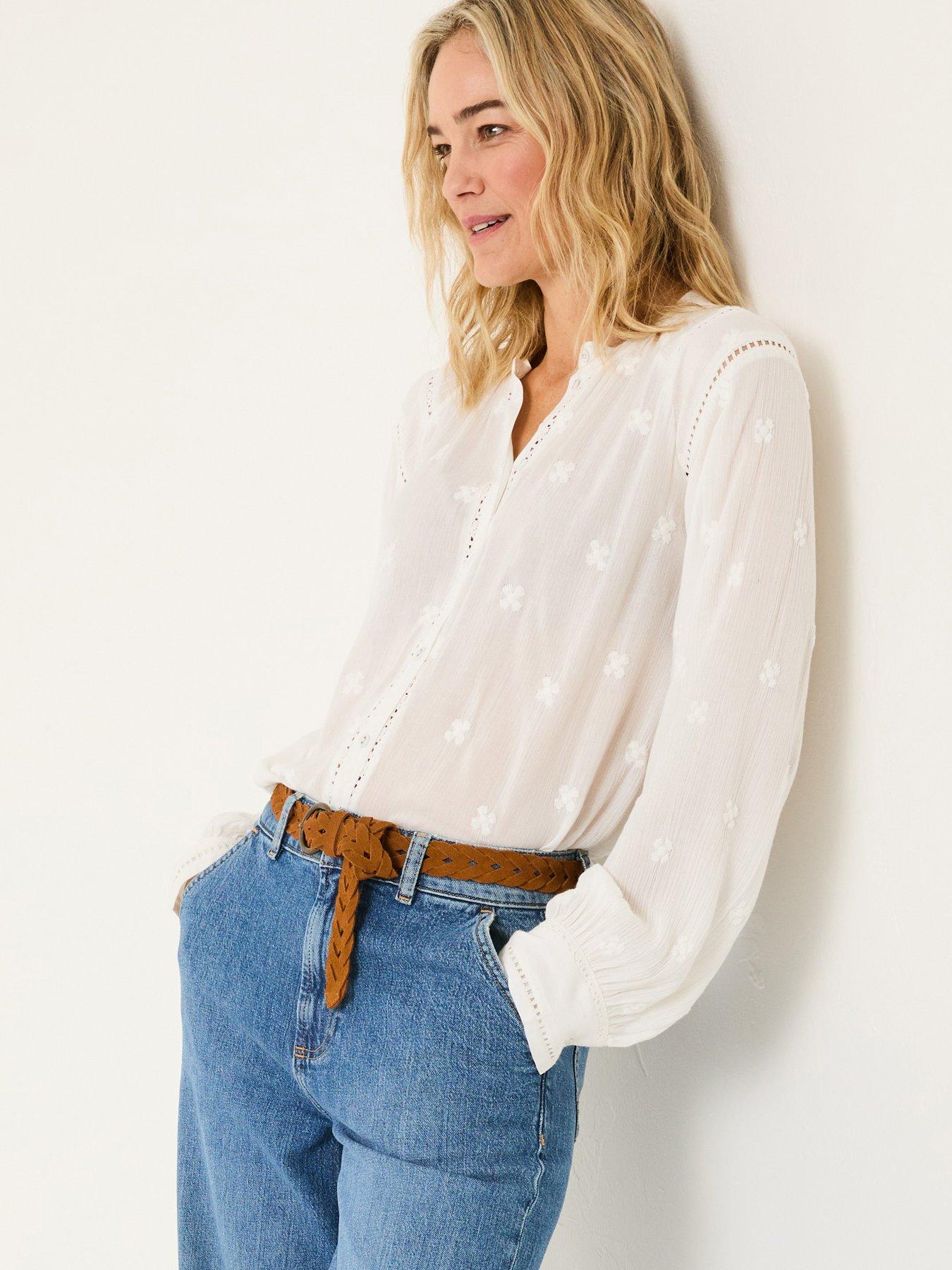 undefined Orla Embroidered Blouse - White