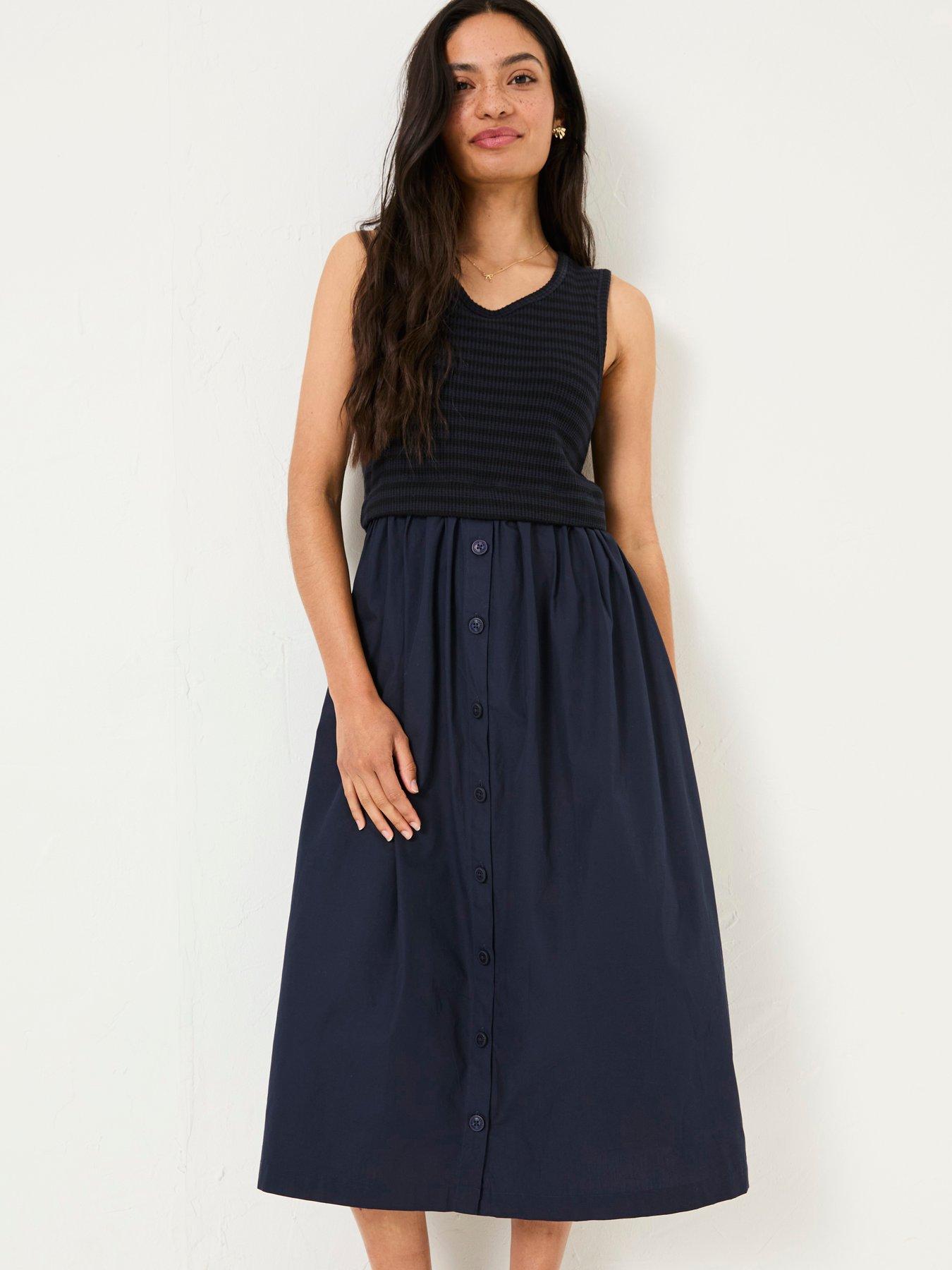 undefined Sal Midi Dress - Navy