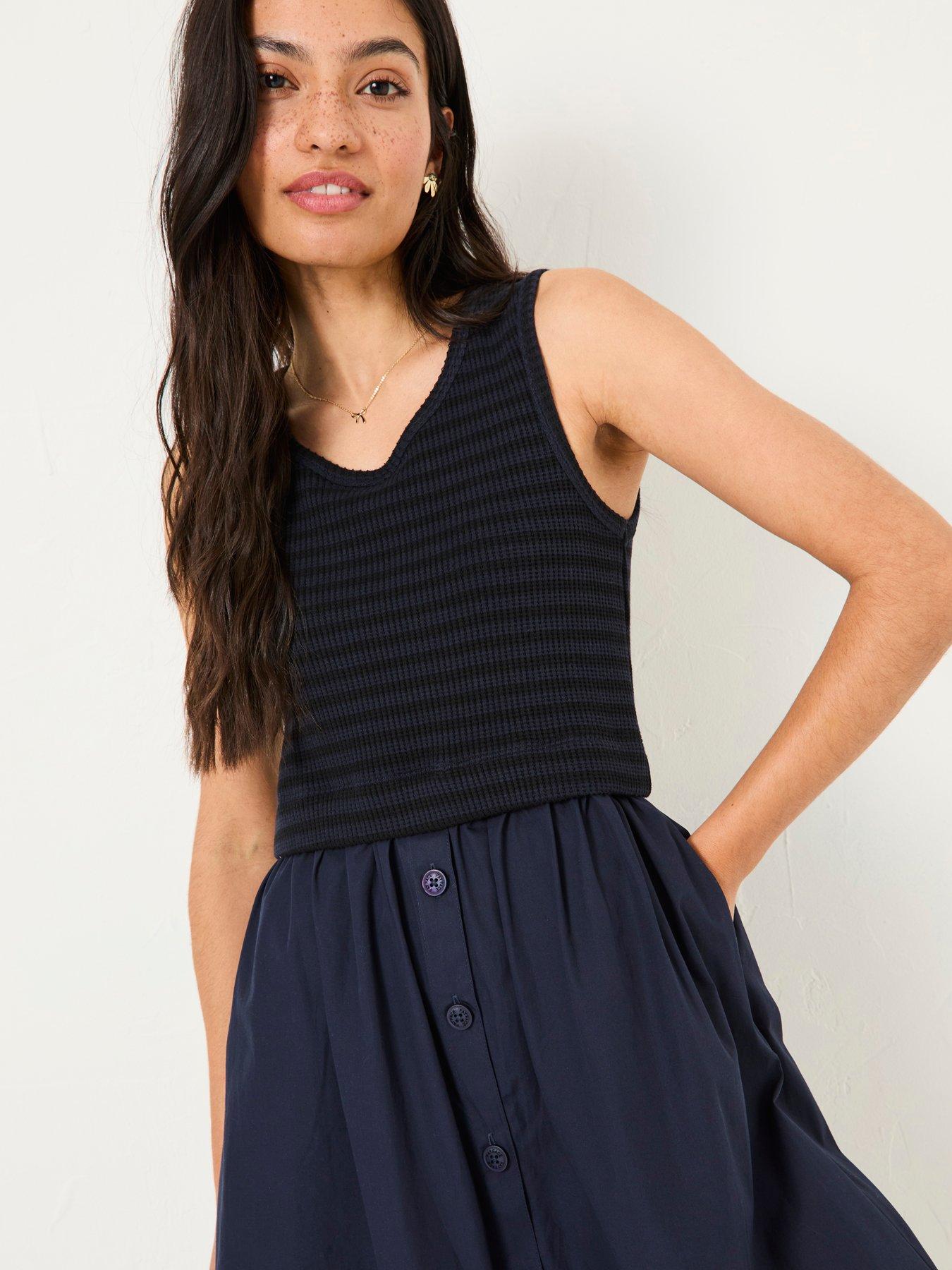 Image 4 of 5 of FatFace Sal Midi Dress - Navy