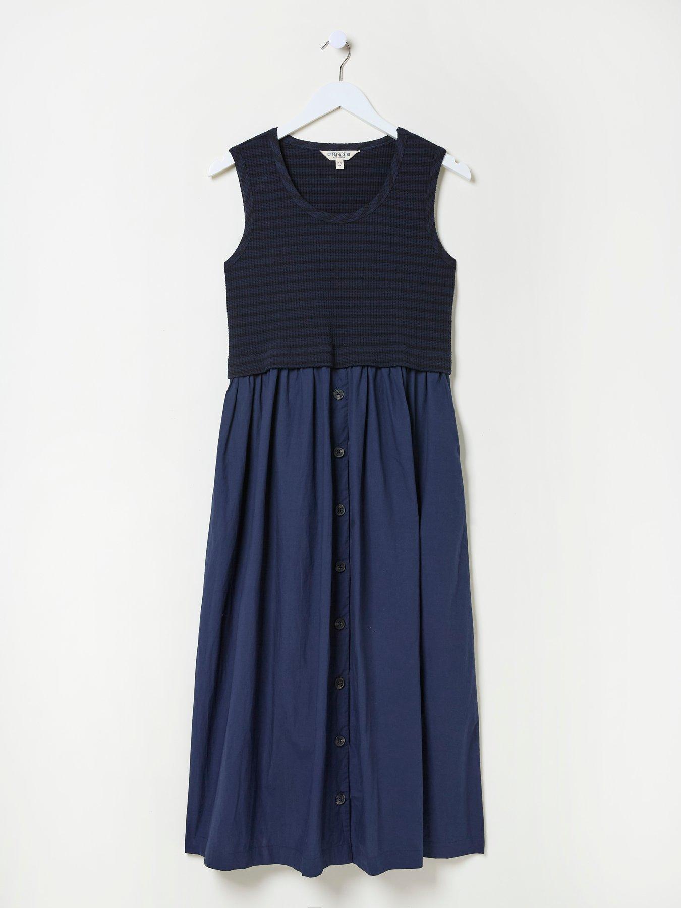Image 5 of 5 of FatFace Sal Midi Dress - Navy