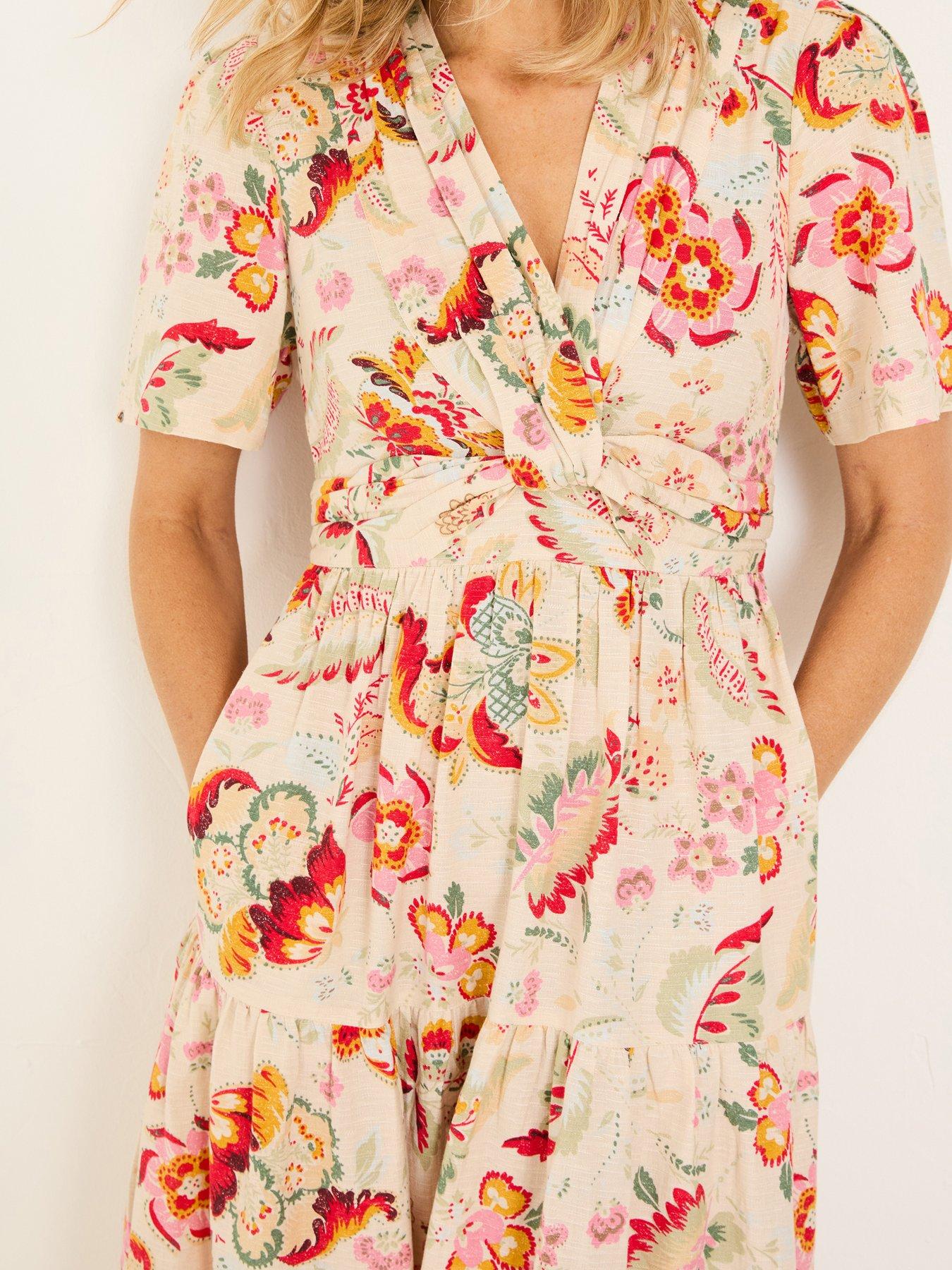 Image 4 of 5 of FatFace Gigi Midi Dress - Cream