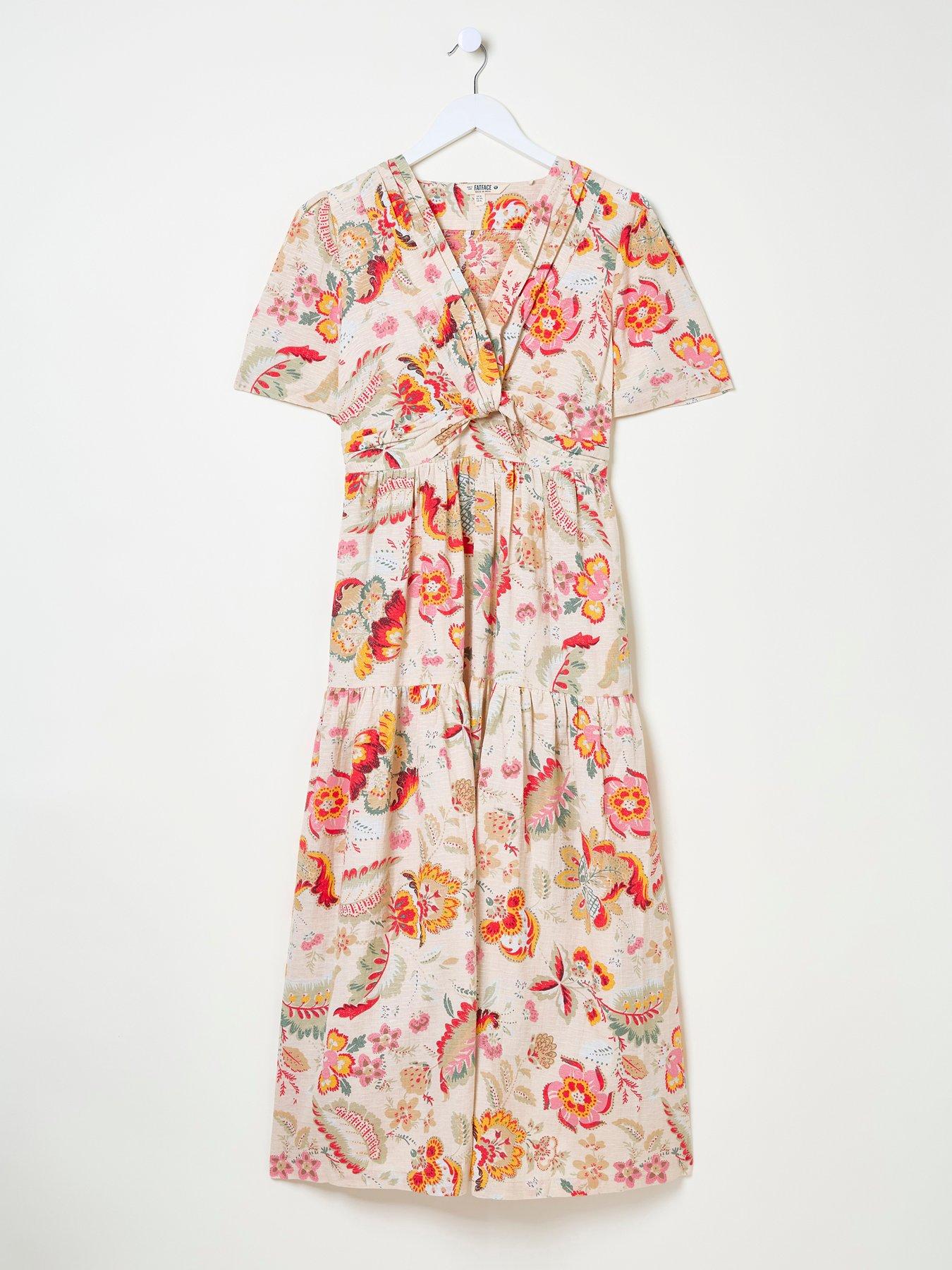 Image 5 of 5 of FatFace Gigi Midi Dress - Cream