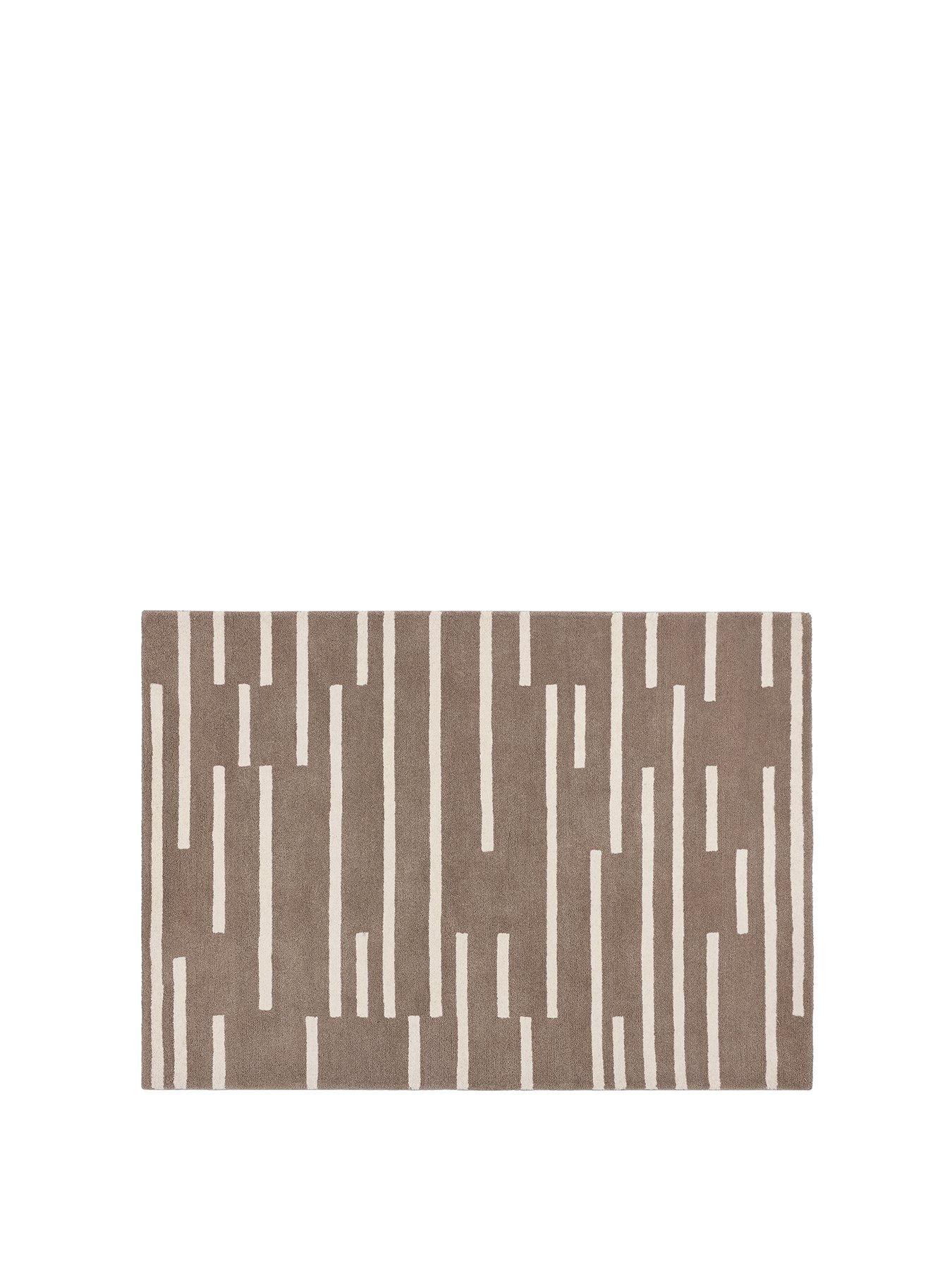 Image 2 of 5 of Very Home Classic Broken Striped 100% Pure Wool Rug