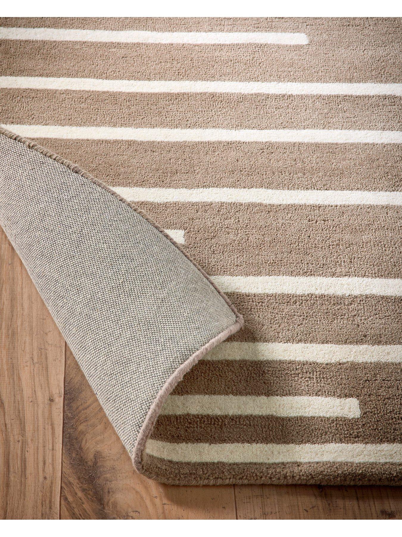Image 5 of 5 of Very Home Classic Broken Striped 100% Pure Wool Rug