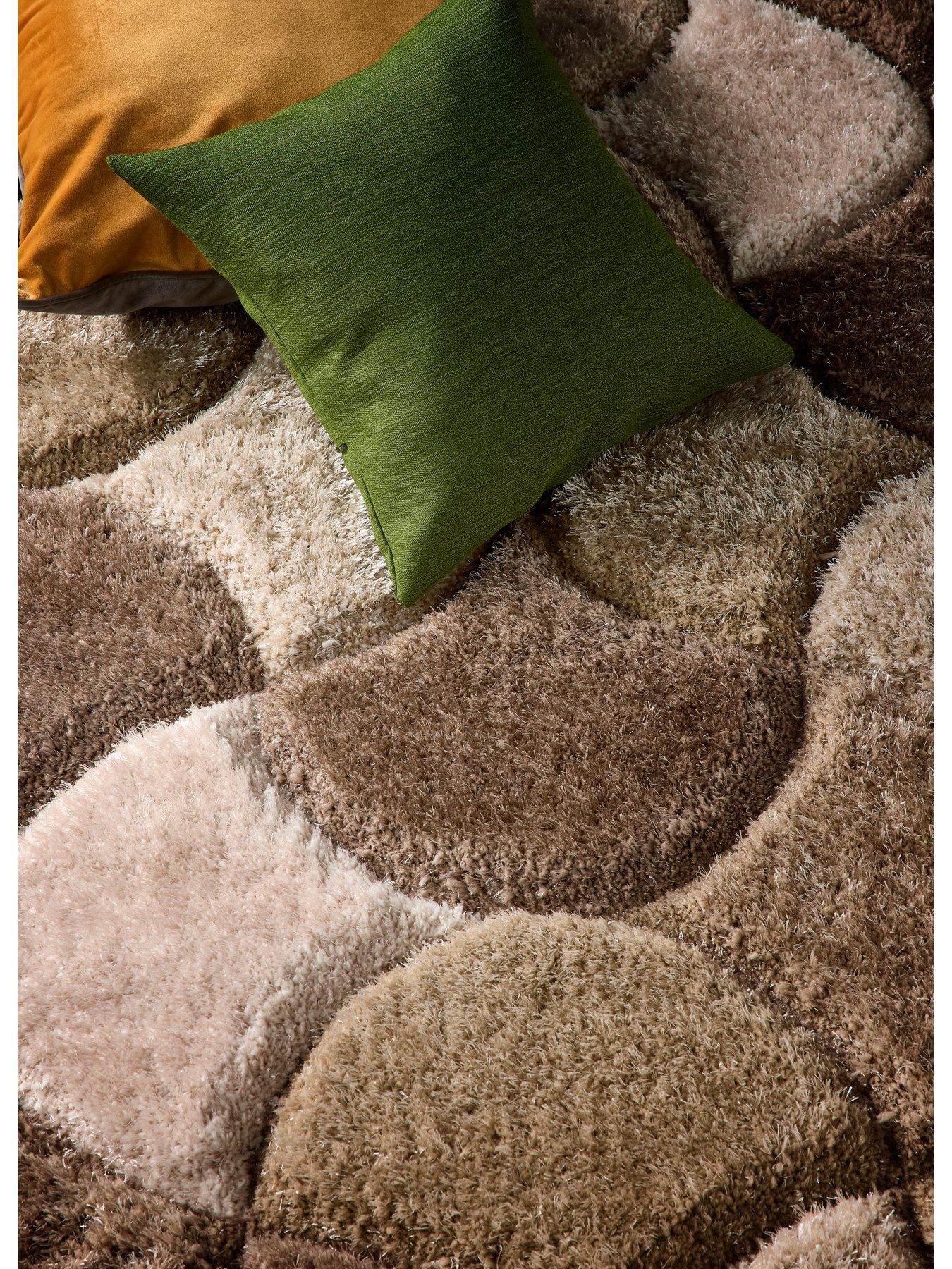 Image 4 of 5 of Very Home Premium 3d Scallop Shaggy Beige Rug