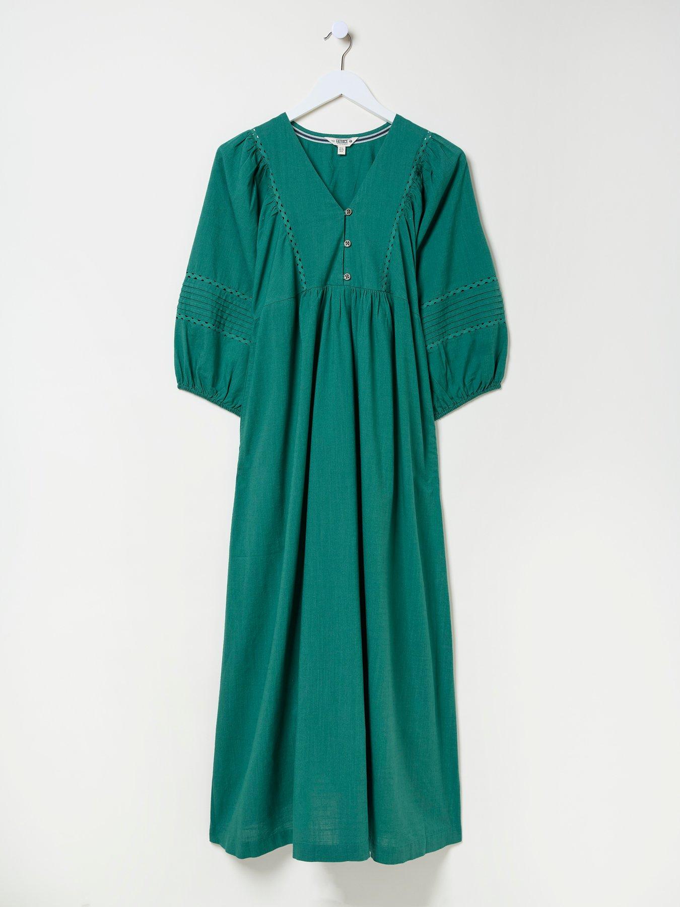 FatFace Jess Midi Dress - Green | Very