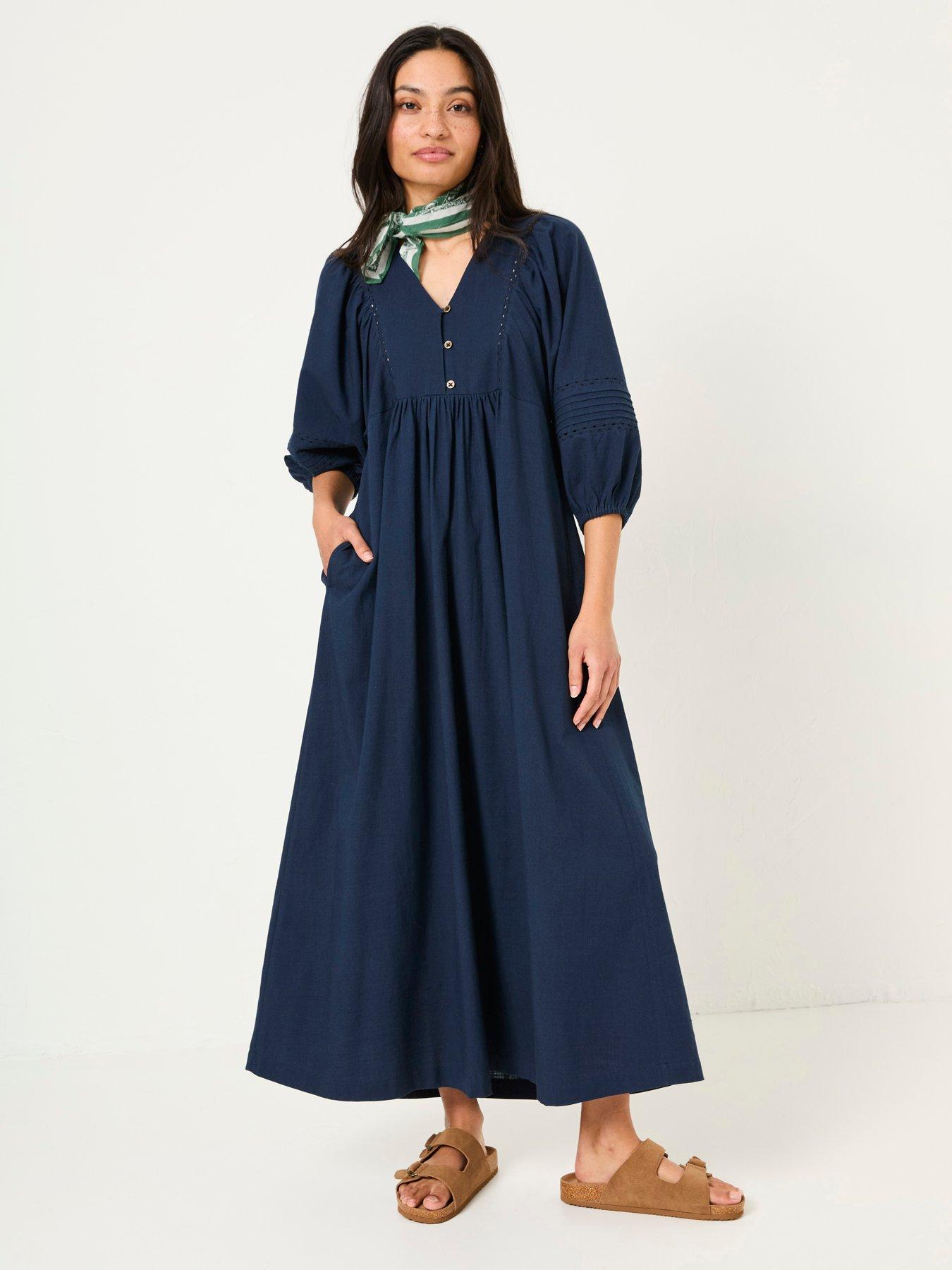 undefined Jess Midi Dress - Navy