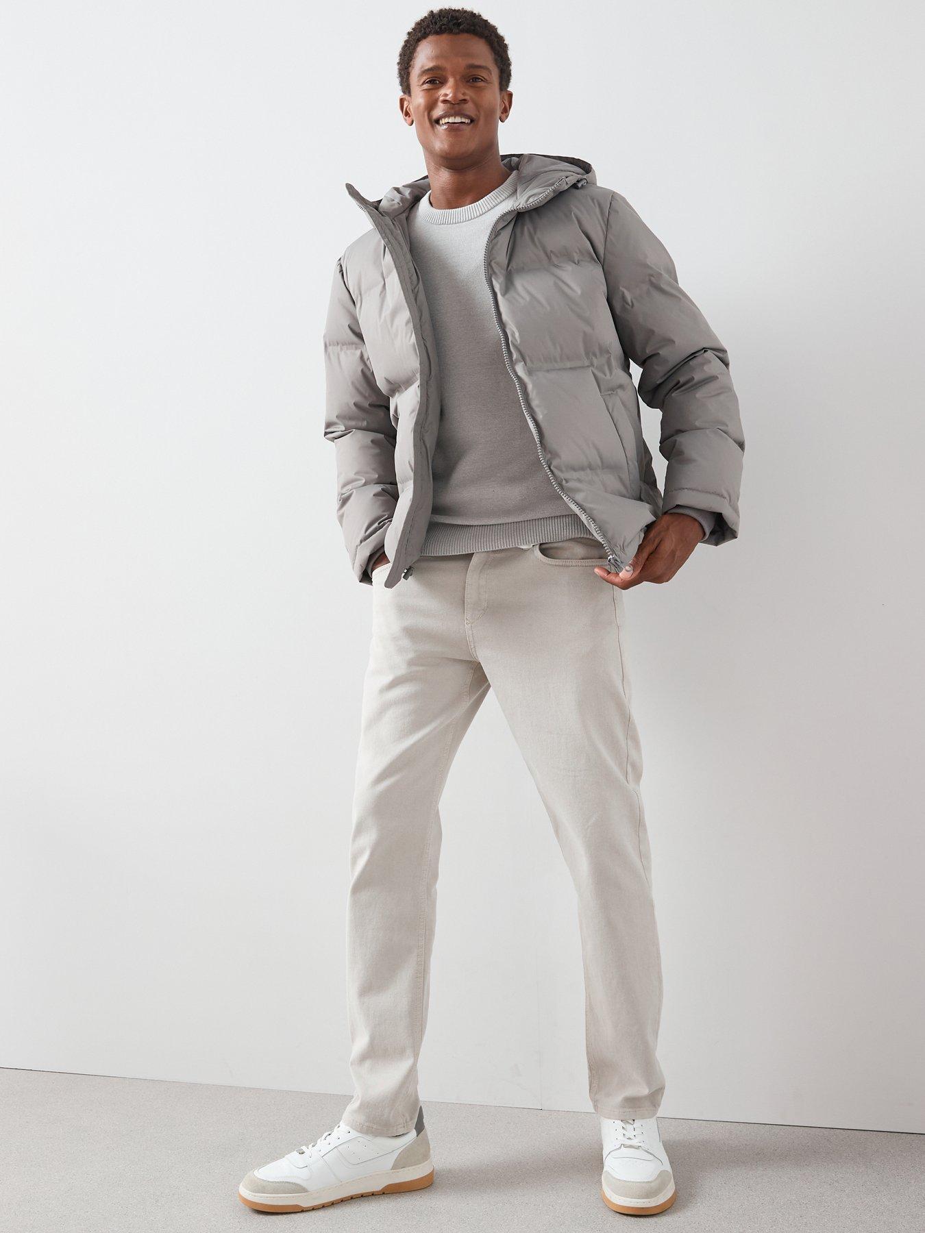 Image 6 of 7 of The Very Collection Feather And Down Heat Sealed Midweight Padded Jacket - Graphite Grey