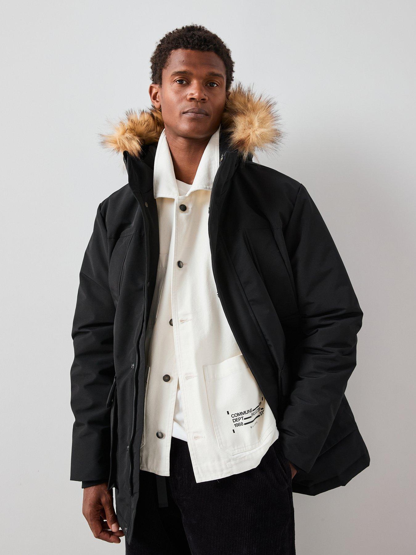 The Very Collection Padded 4 Pocket Parka - Black