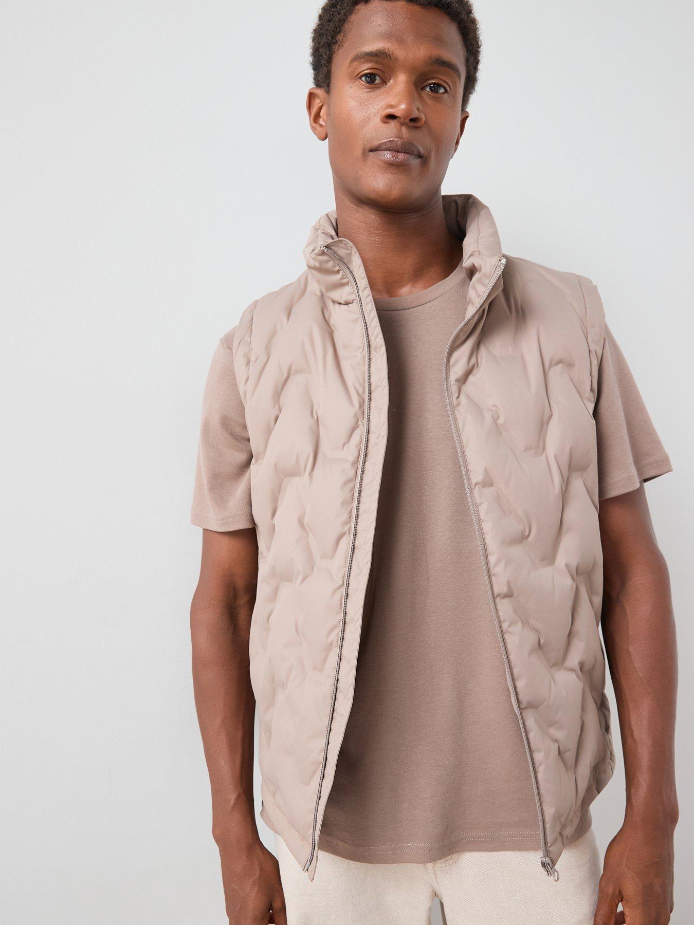 undefined Heatsealed Down Padded Gilet - Stone