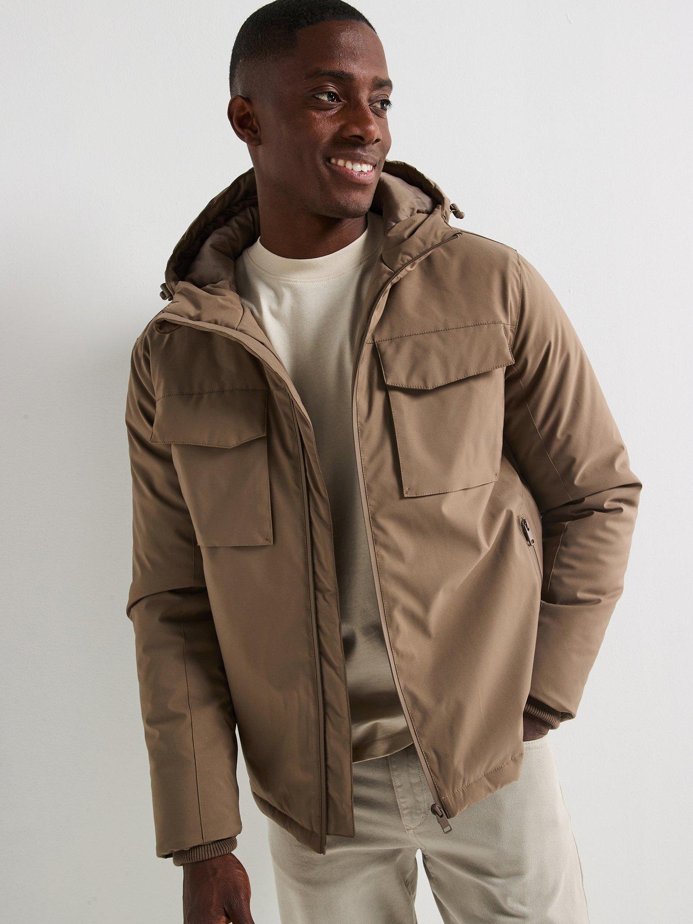 undefined 4 Pocket Padded Jacket - Beige