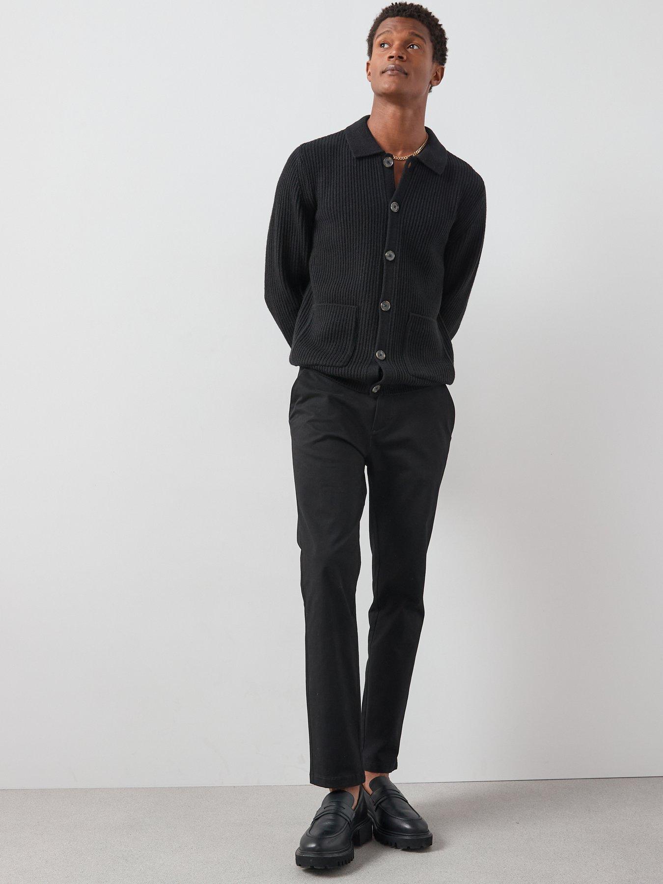 Image 3 of 7 of Very Man Supersoft Button Through Cardigan - Black