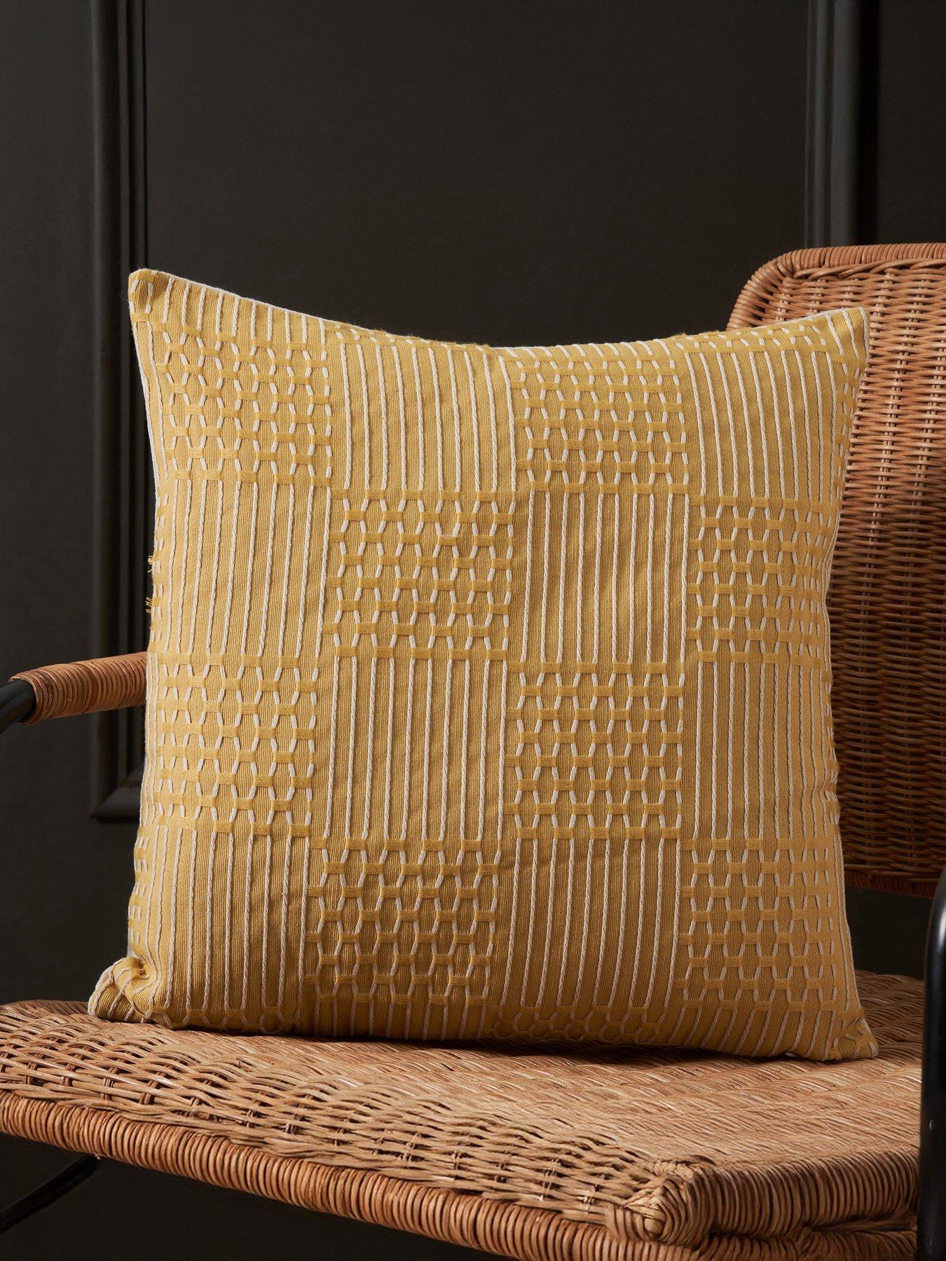 Very Home Checker Jacquard Cushion