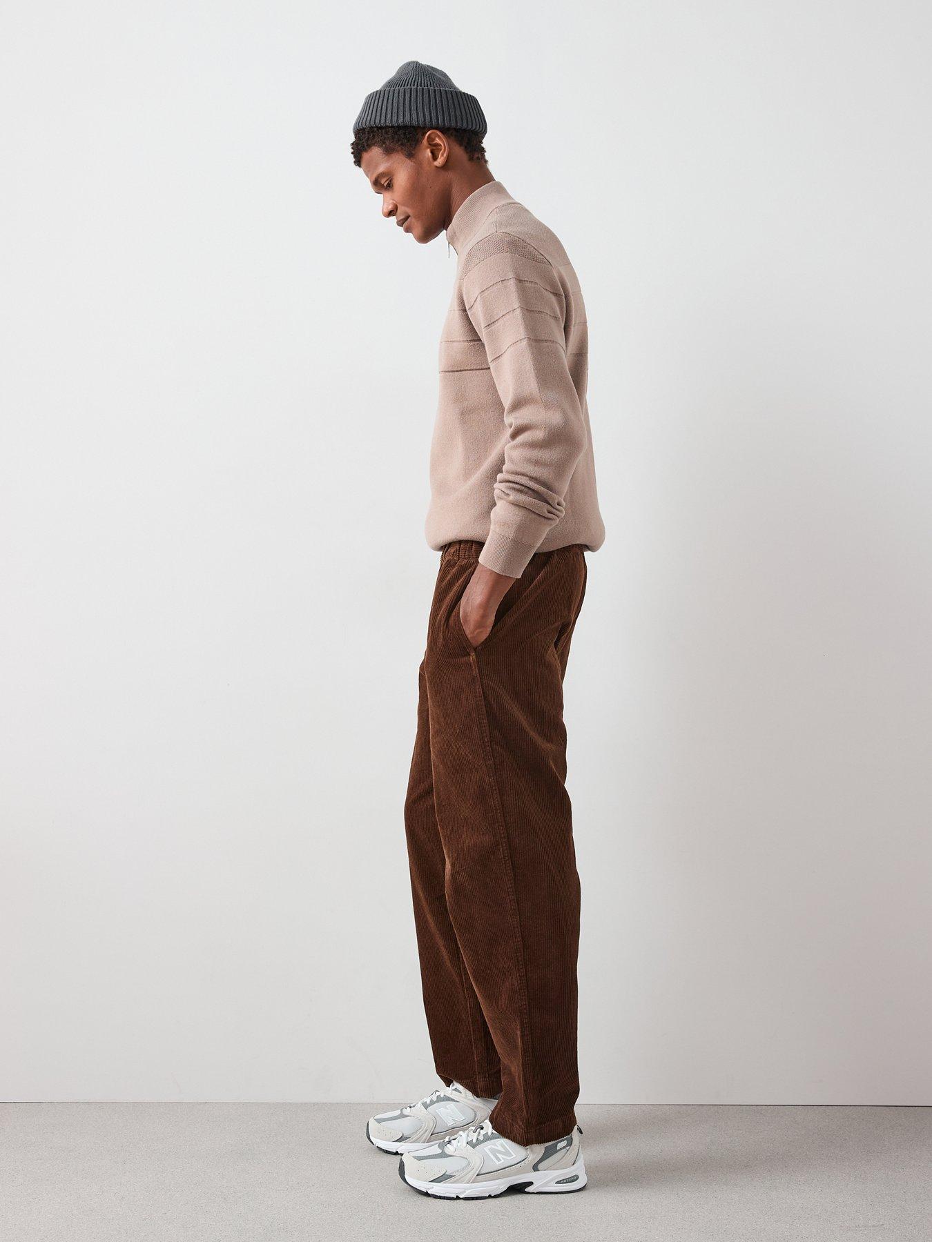 Image 3 of 7 of The Very Collection Textured Stripe 1/4 Zip with Cotton - Mushroom