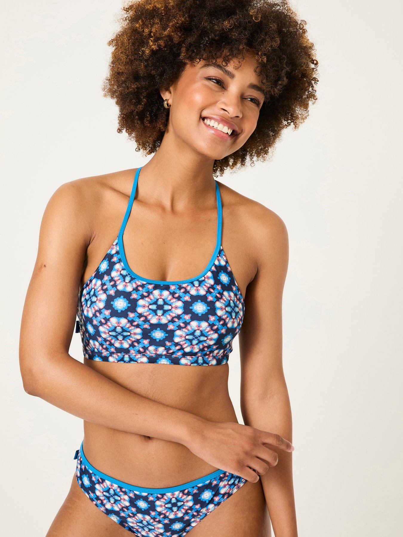 undefined Batik Geo Bikini Top - Blue
