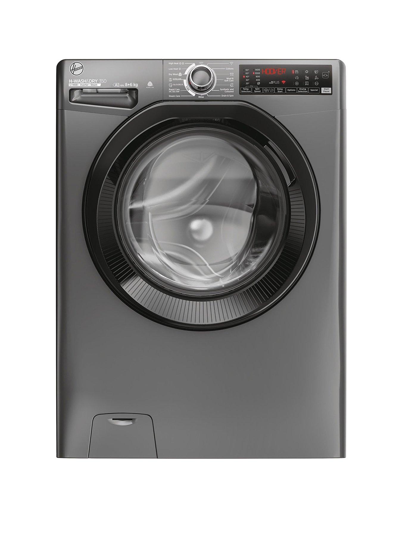 undefined H-WASH & DRY 350 H3DPS4866TAMBR8 8/6kg Washer Dryer, 1400 Spin, Wifi, A Wash / D Dry - Graphite