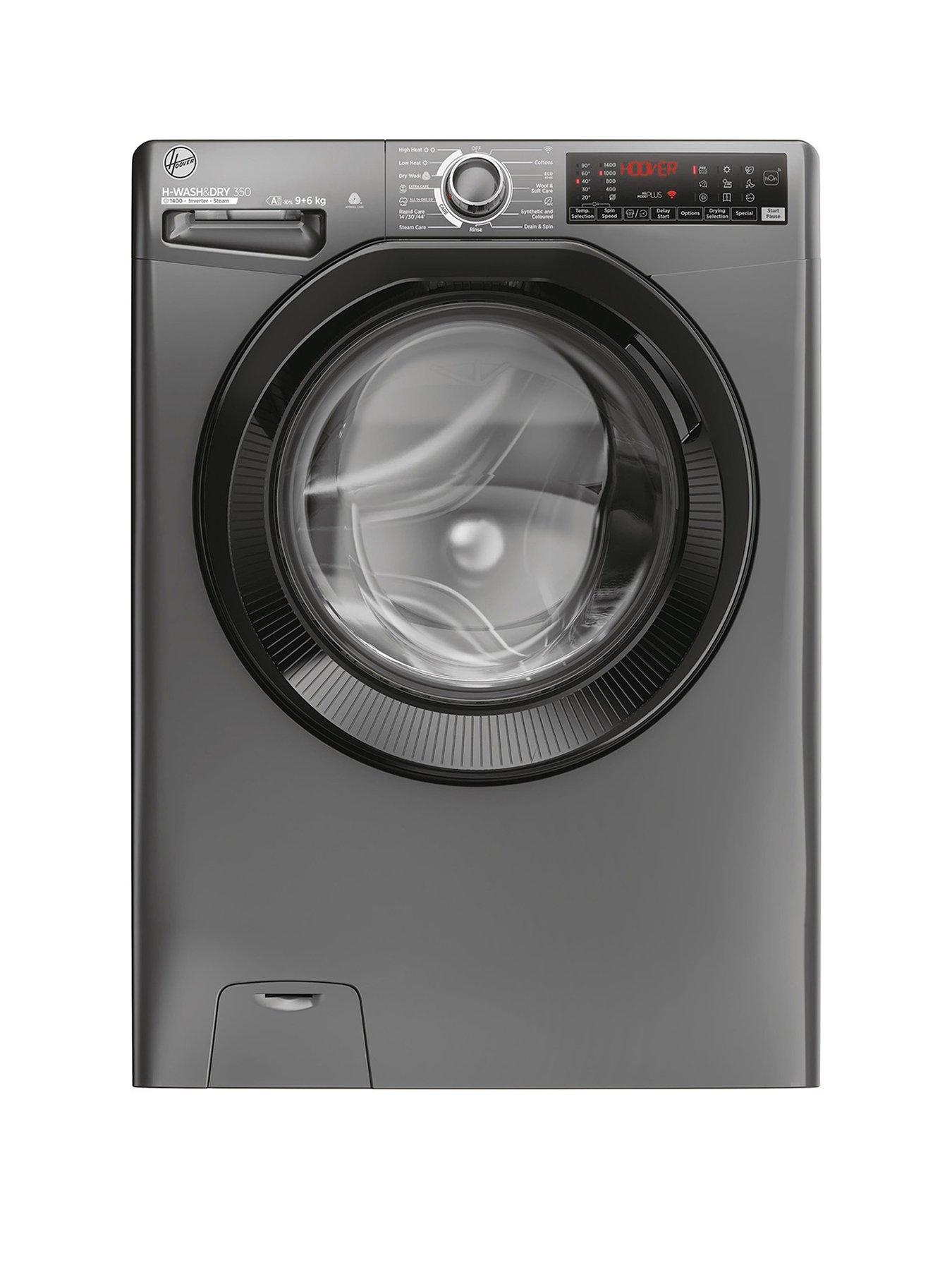 undefined H-WASH & DRY 350 H3DPS4966TAMBR80 9/6kg Washer Dryer, 1400 Spin, Wifi, A Wash / D Dry - Graphite