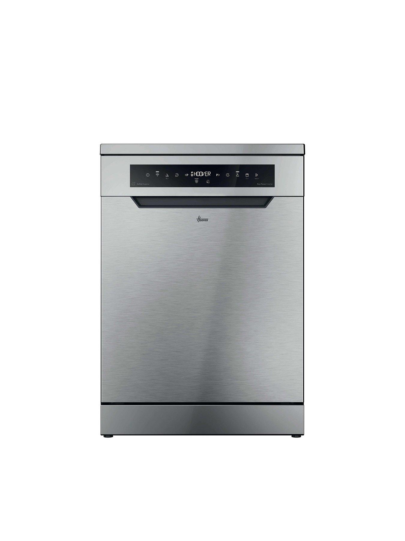 Hoover H-DISH 700 HF6B4S1PX Full Size Dishwasher, 16 Place Settings, Wifi, Stainless Steel, B Rated