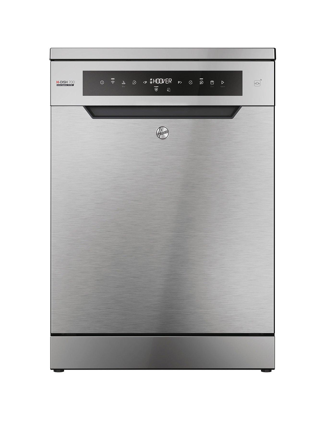 Hoover H-DISH 700 HF6B4S1PX Full Size Dishwasher, 16 Place Settings, Wifi, Stainless Steel, B Rated