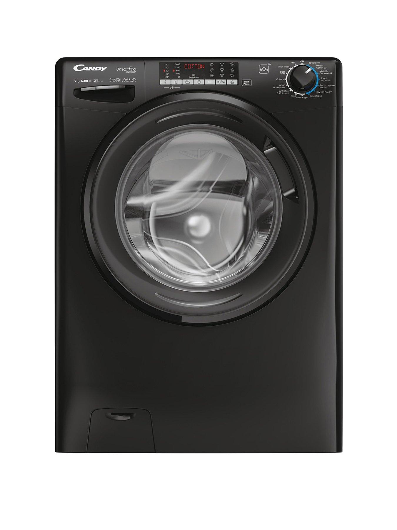Candy Smart Pro Inverter CSO696TWMBB6-80 9kg Washing Machine, A Rated, 1600 rpm, Black, Wifi