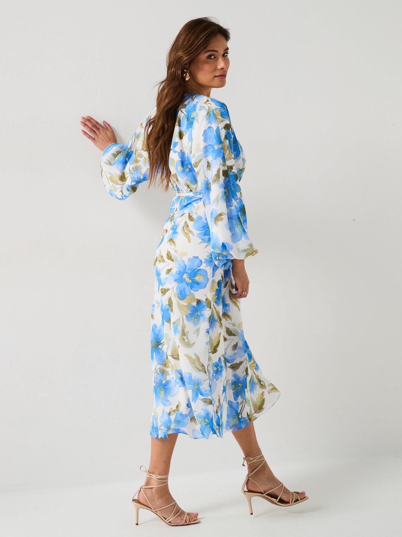 Image 5 of 6 of Six Stories Floral Balloon Sleeve Maxi Dress