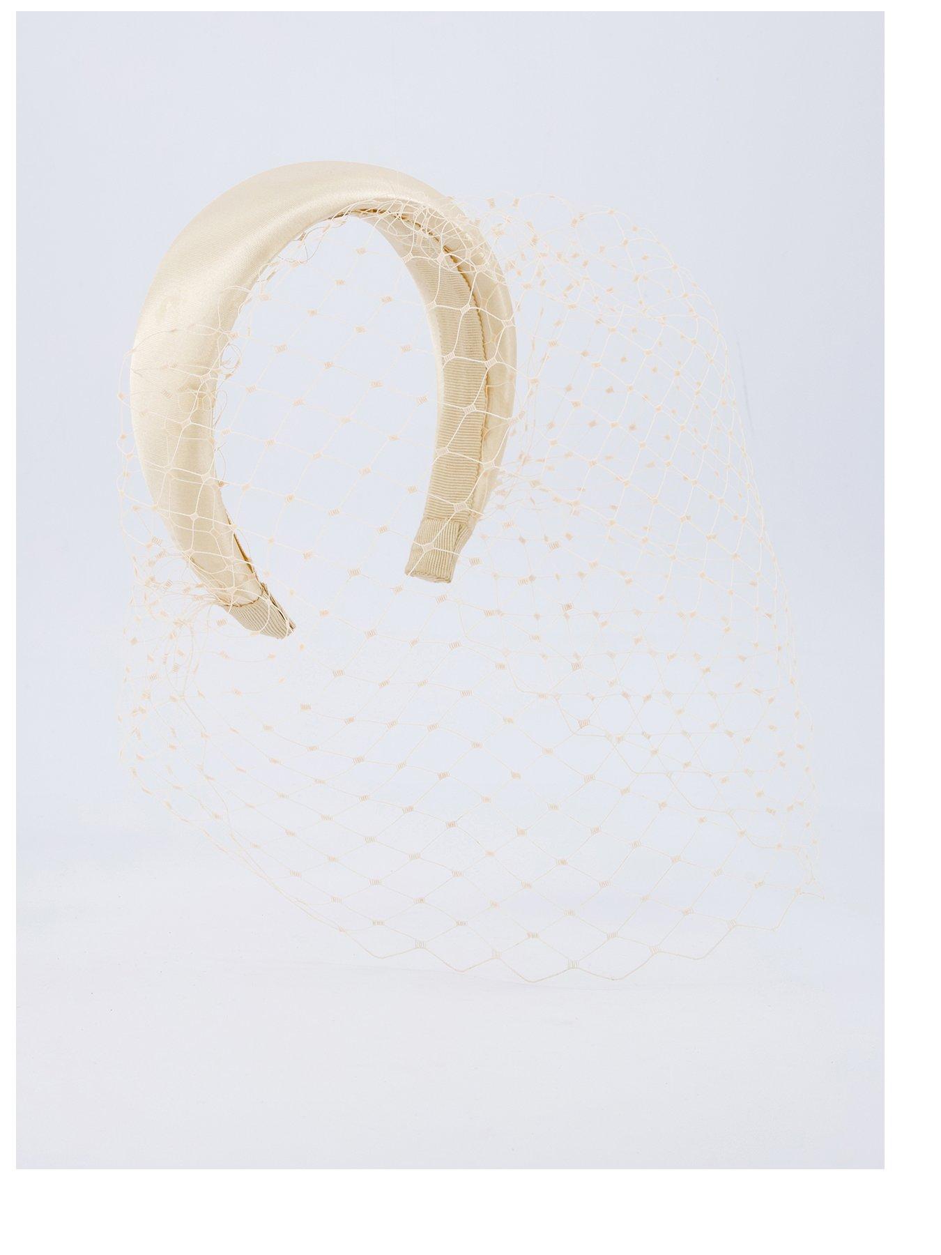 undefined Mesh Overlay Satin Fascinator