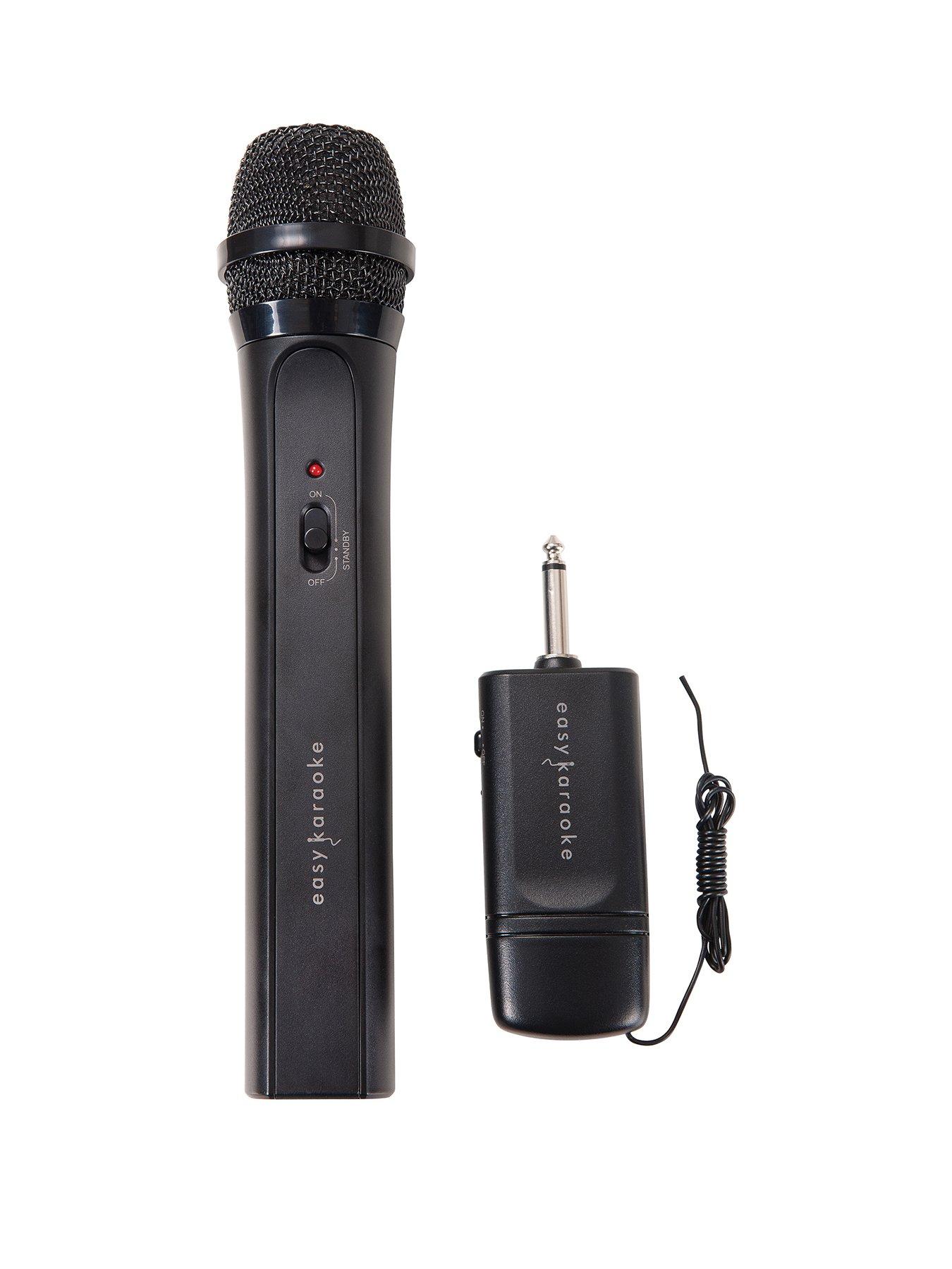 Easy Karaoke Wireless Dynamic Microphone - Black