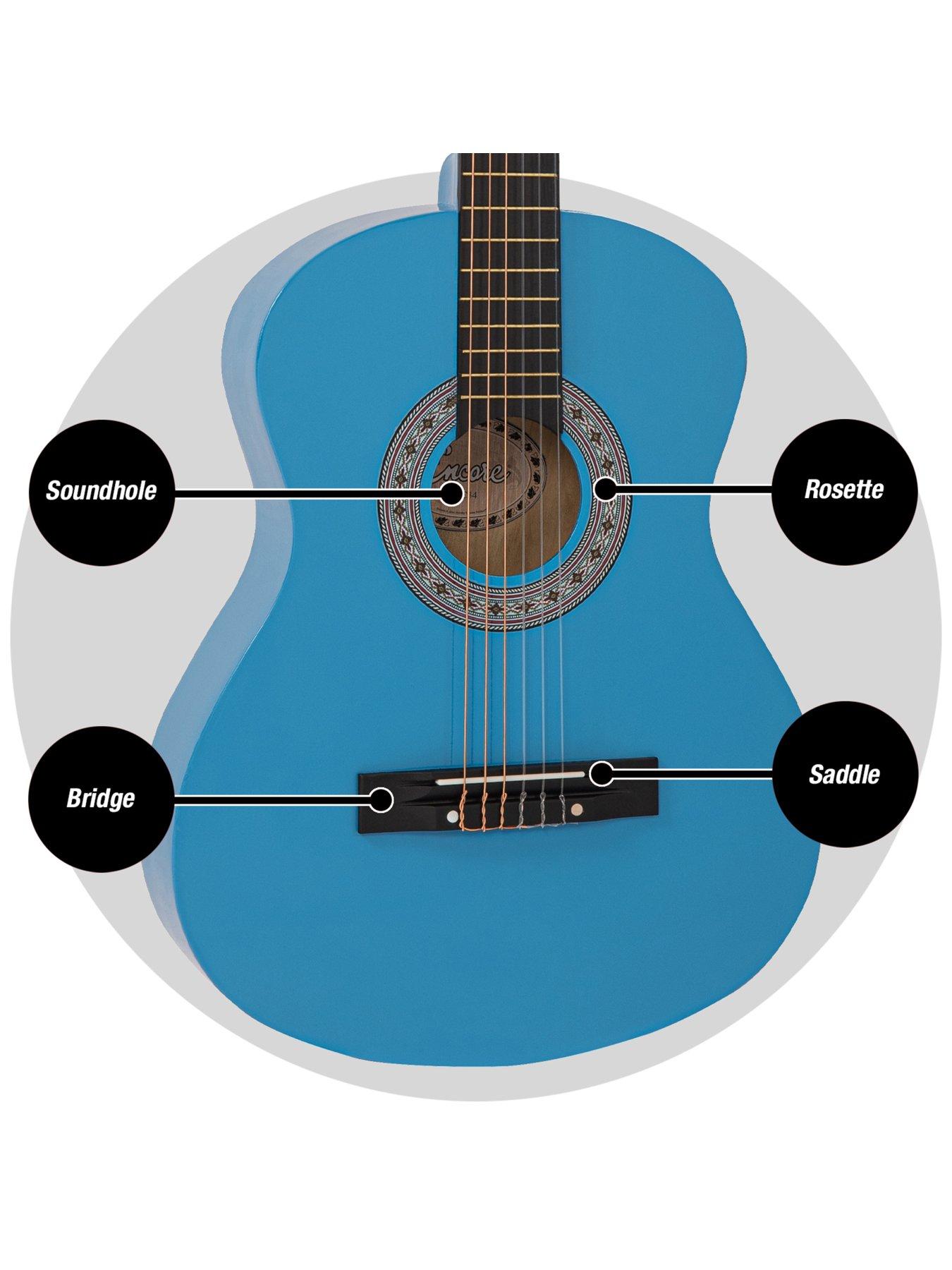 Image 6 of 7 of Encore 3/4 Size Classic Guitar Pack - Blueburst