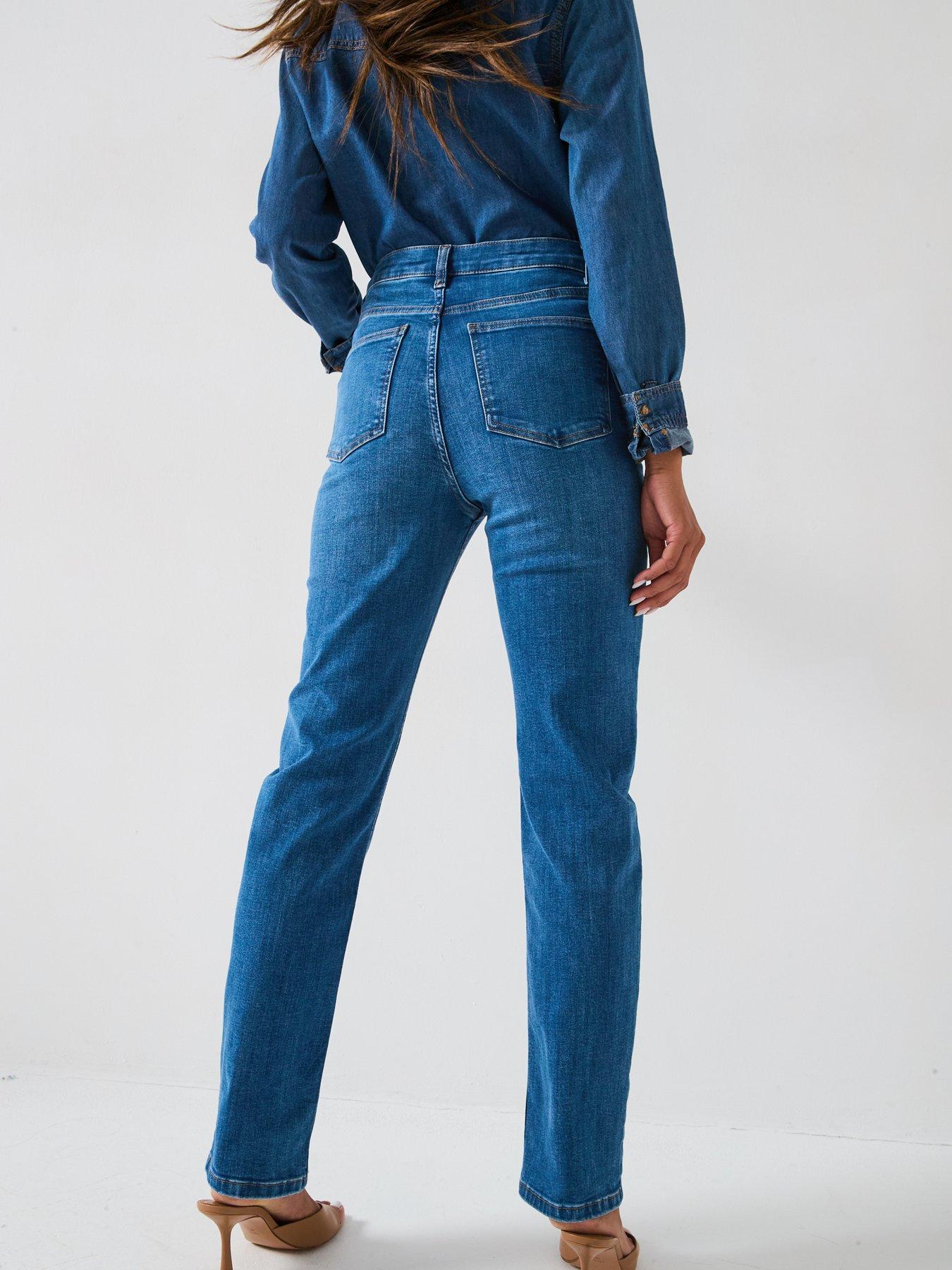 Image 2 of 6 of The Very Collection Sculpt Straight Leg Jeans - Mid Wash