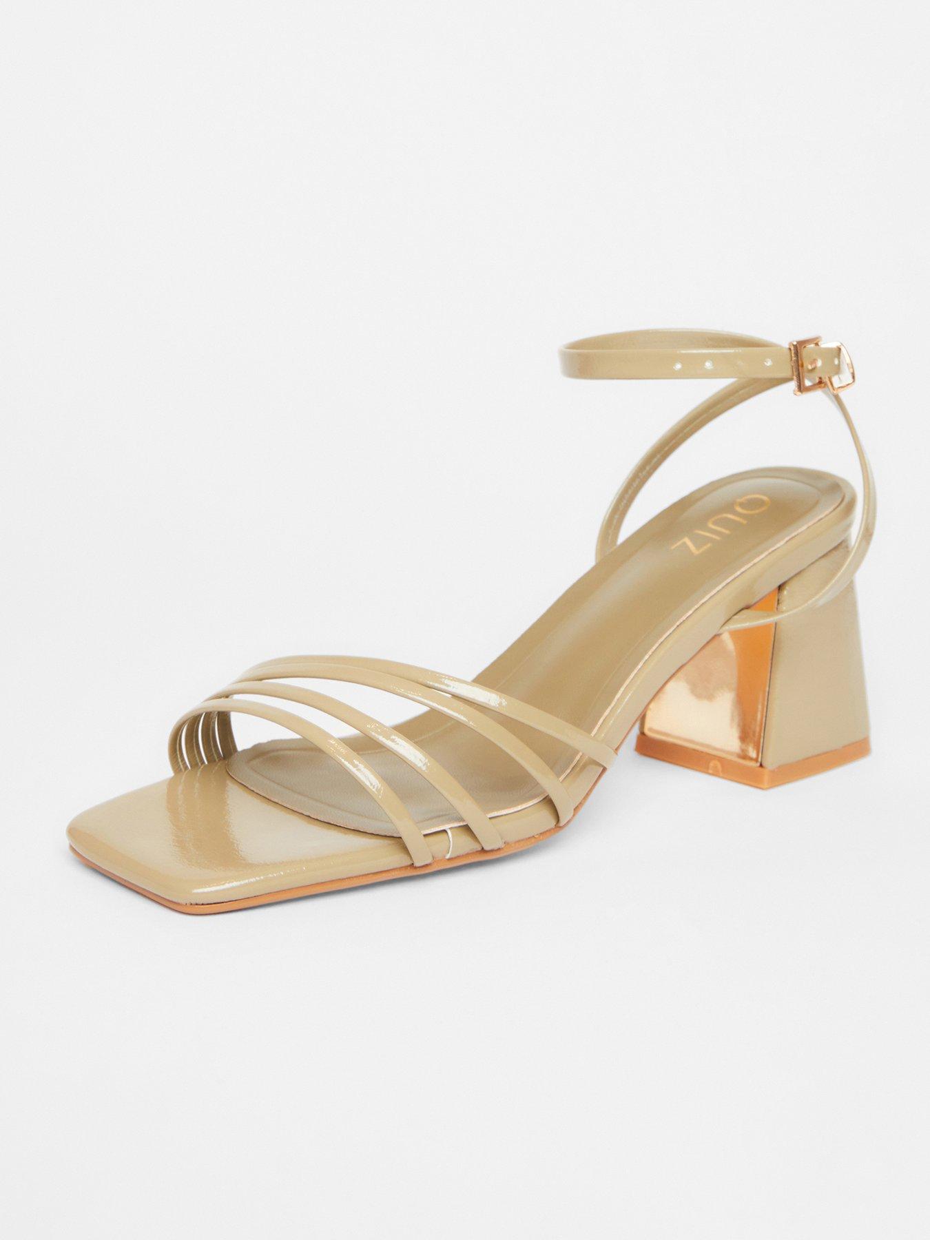 Image 2 of 5 of Quiz Khaki Strappy Heels