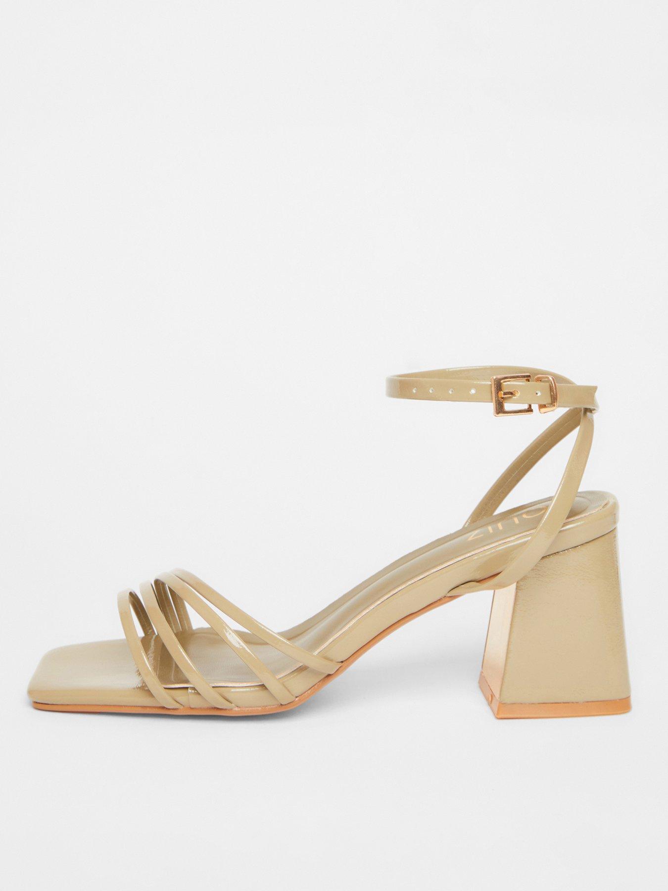 Image 3 of 5 of Quiz Khaki Strappy Heels