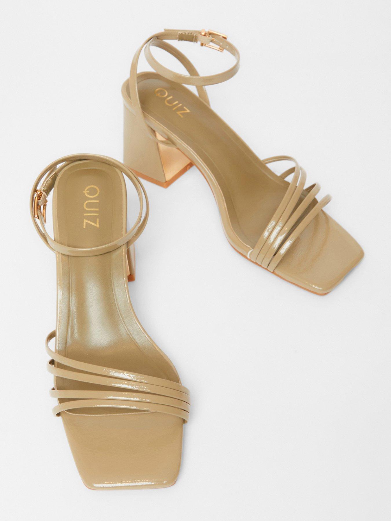 Image 4 of 5 of Quiz Khaki Strappy Heels