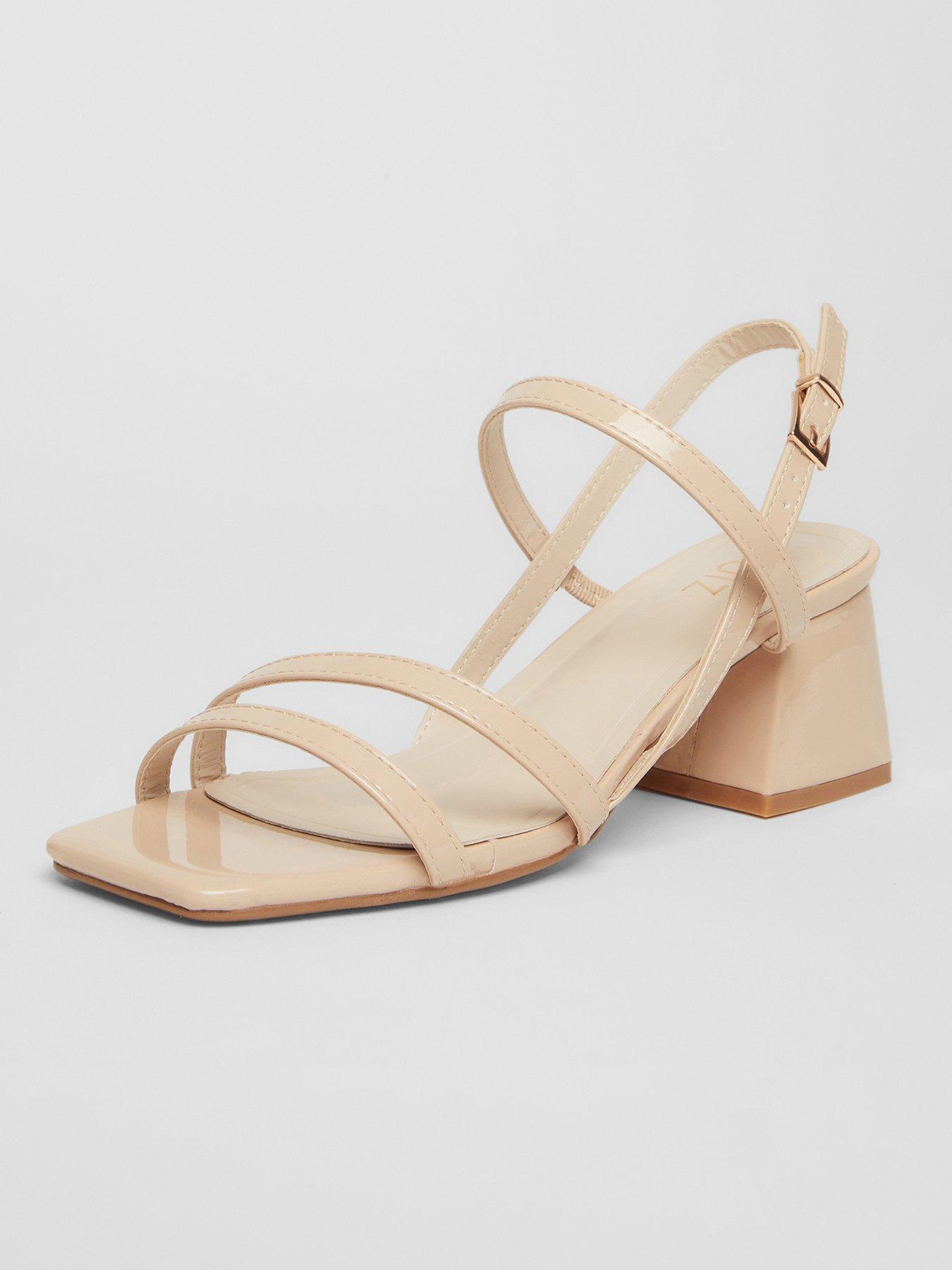 Image 2 of 5 of Quiz Nude Sling Back Heeled Sandal