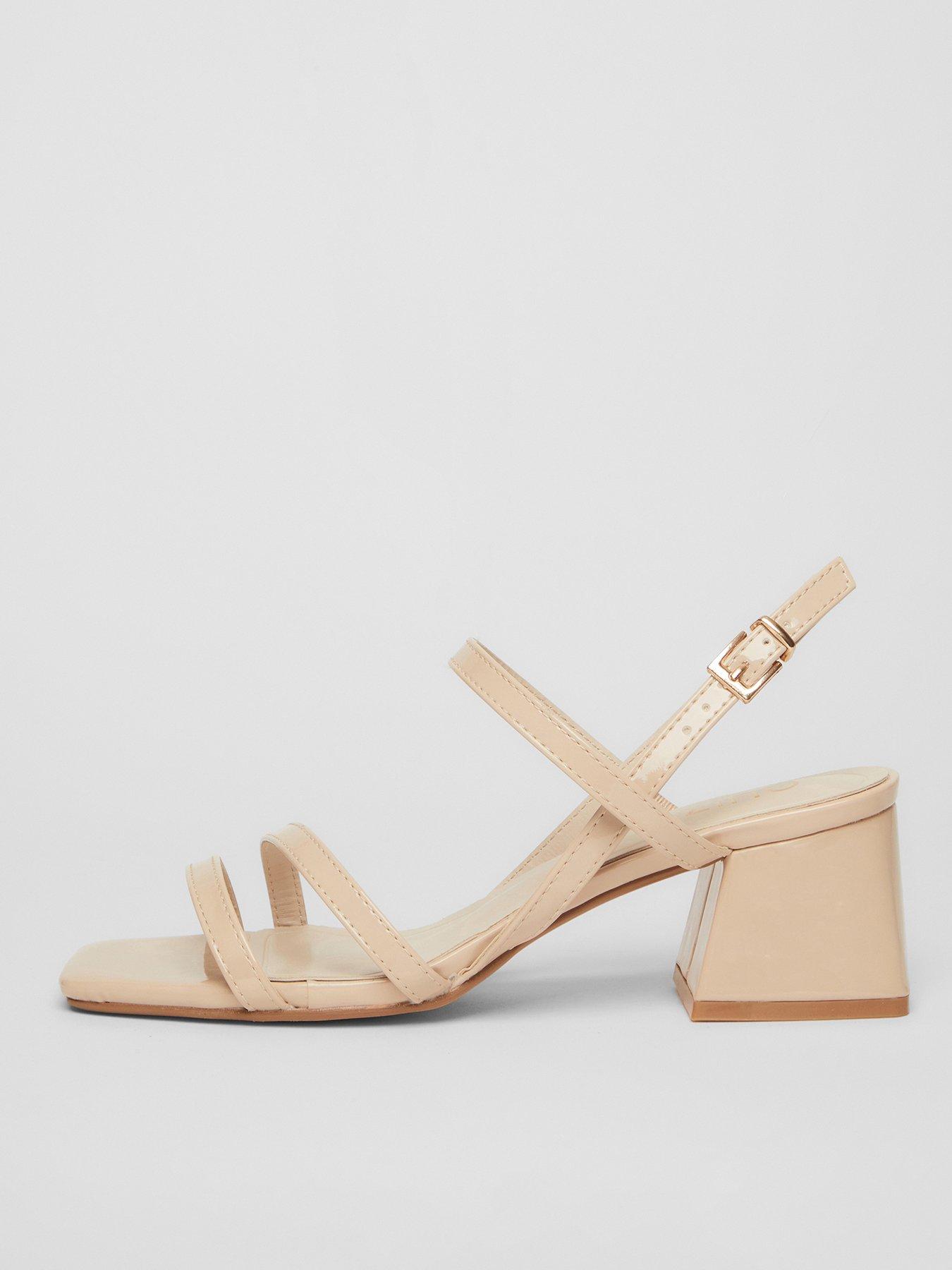 Image 3 of 5 of Quiz Nude Sling Back Heeled Sandal