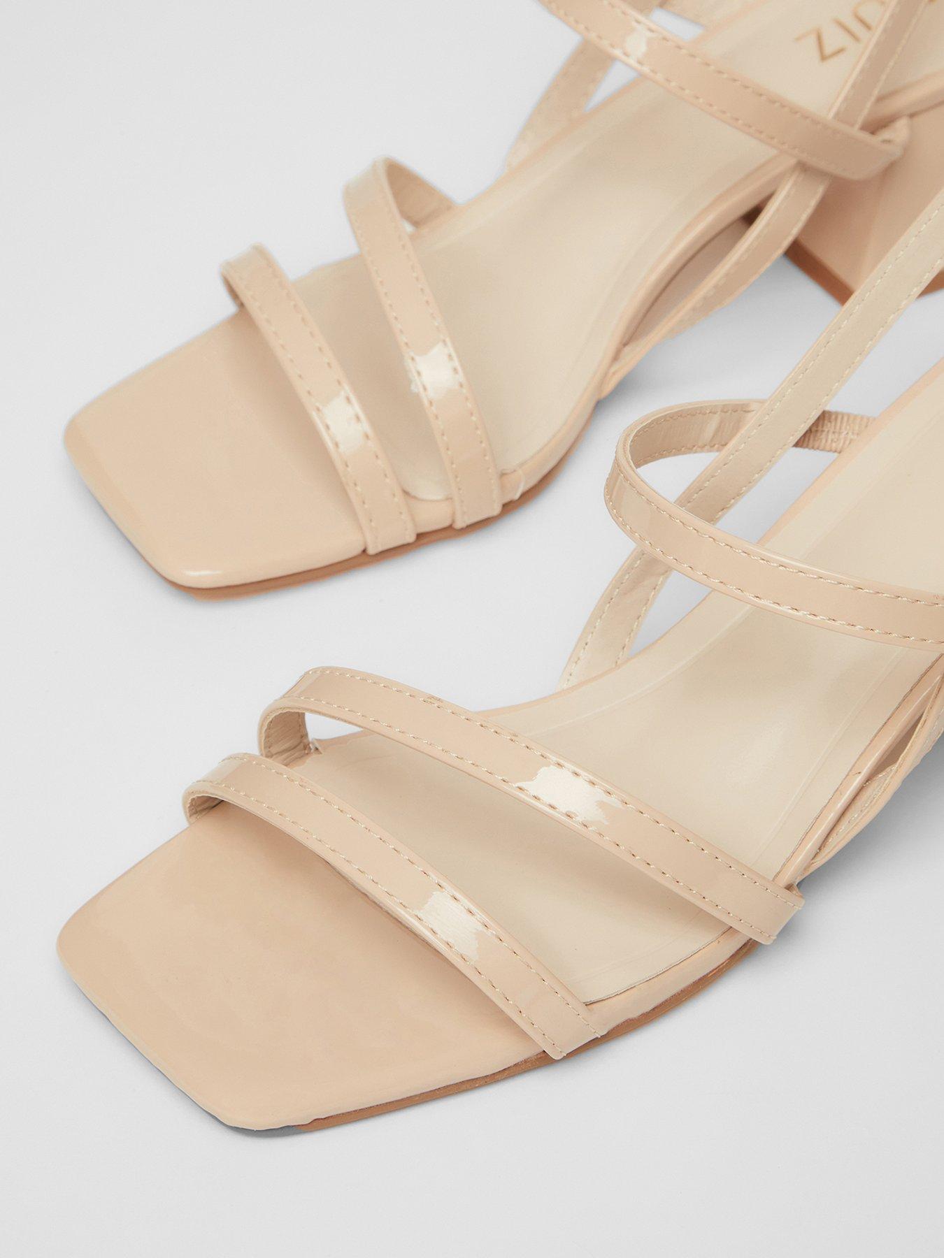 Image 5 of 5 of Quiz Nude Sling Back Heeled Sandal