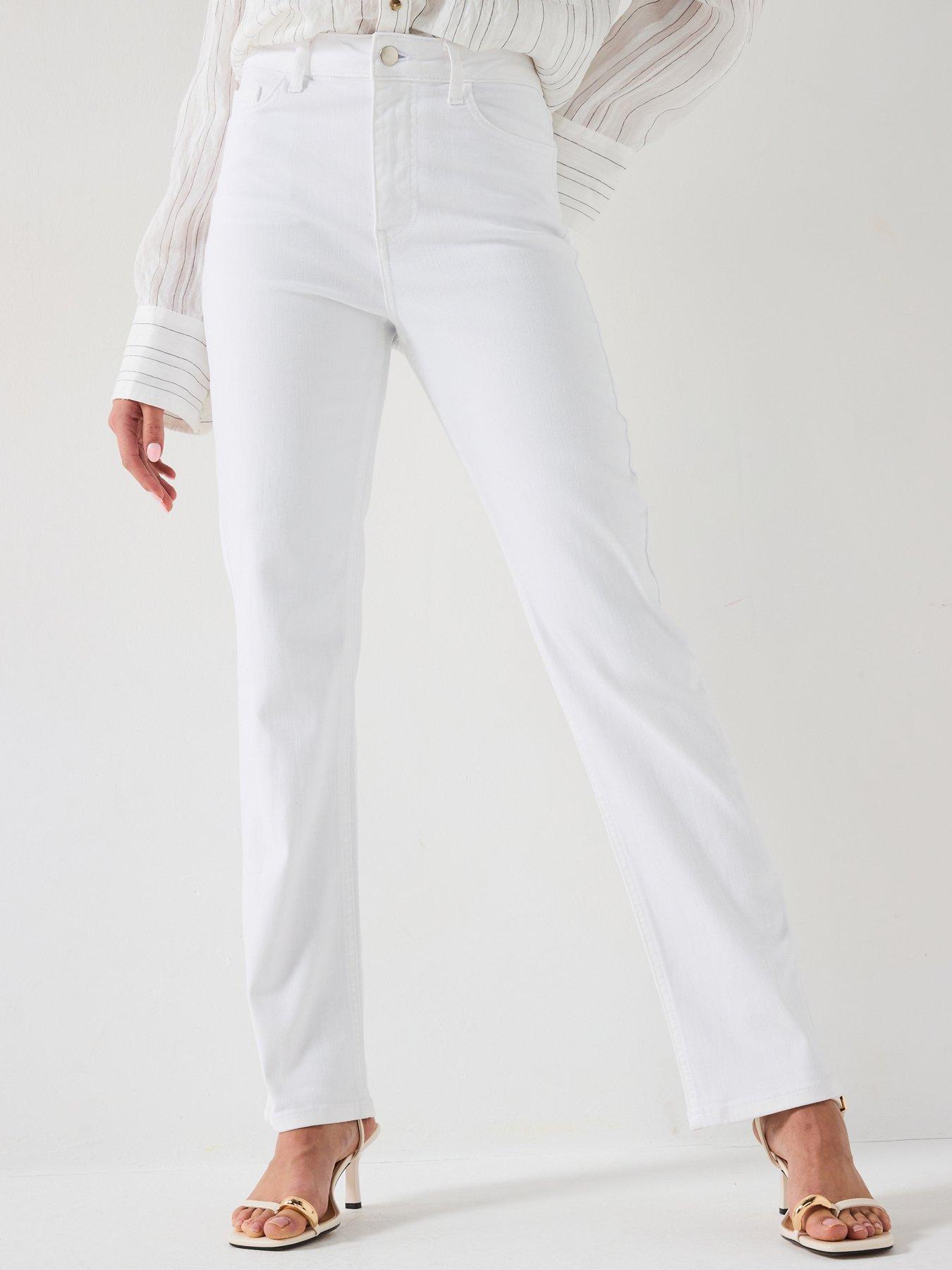 undefined Sculpt Straight Leg Jeans - White