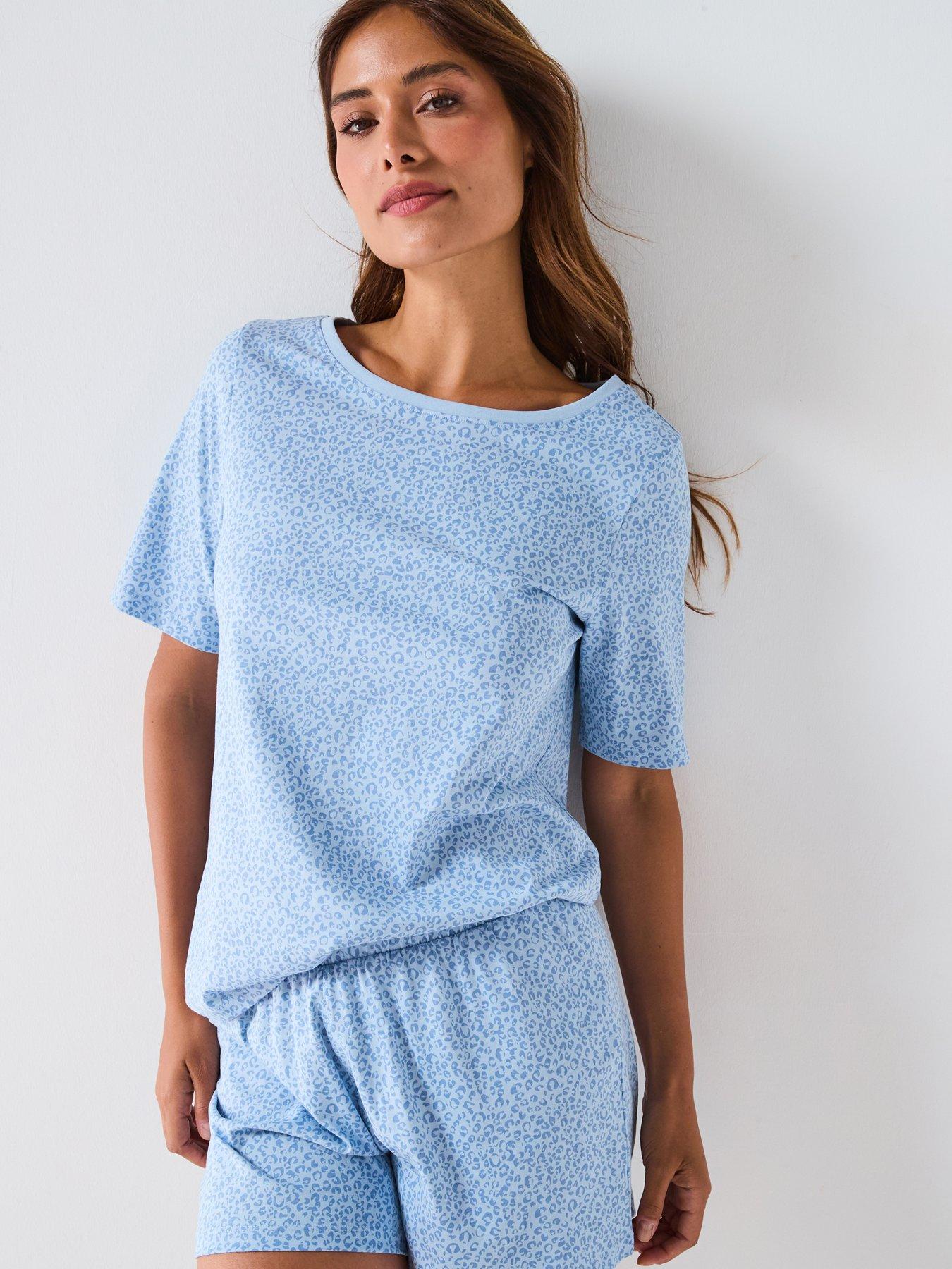 undefined Aop Leopard Print Tshirt And Short Pj Set