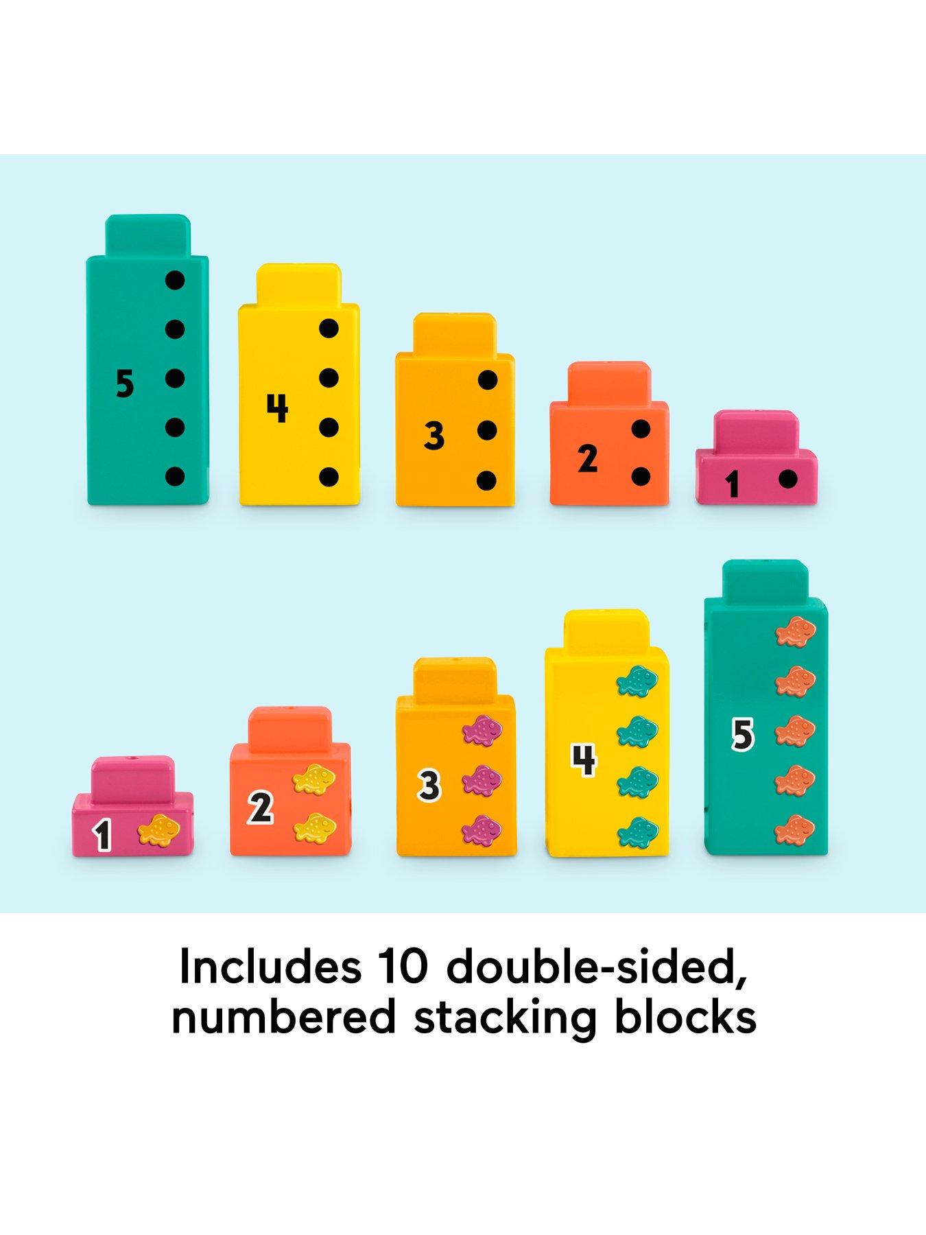 Image 5 of 7 of Fisher-Price Adding Alligator Educational Toy with 10 Stacking Blocks for Preschool Kids