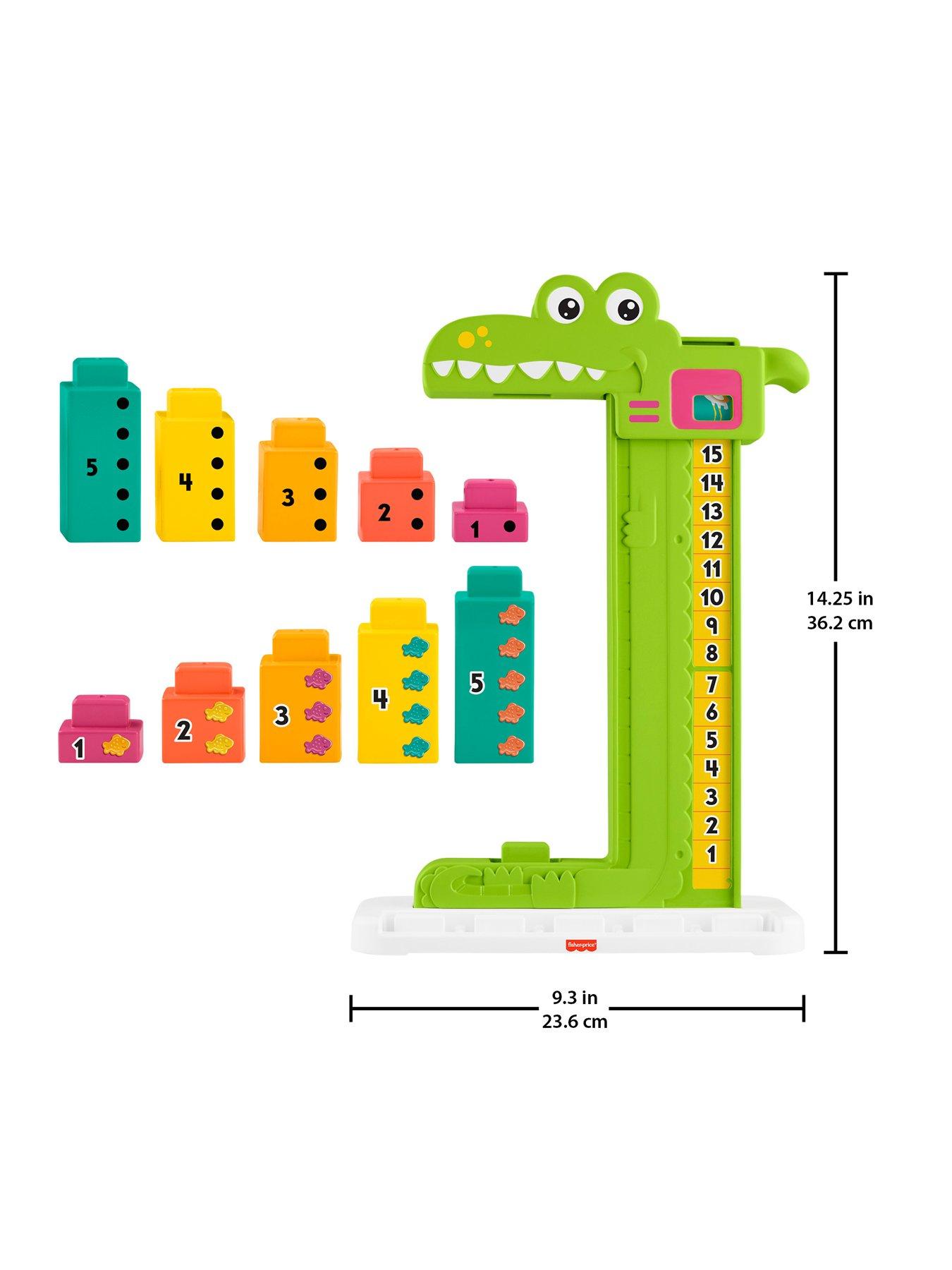 Image 6 of 7 of Fisher-Price Adding Alligator Educational Toy with 10 Stacking Blocks for Preschool Kids