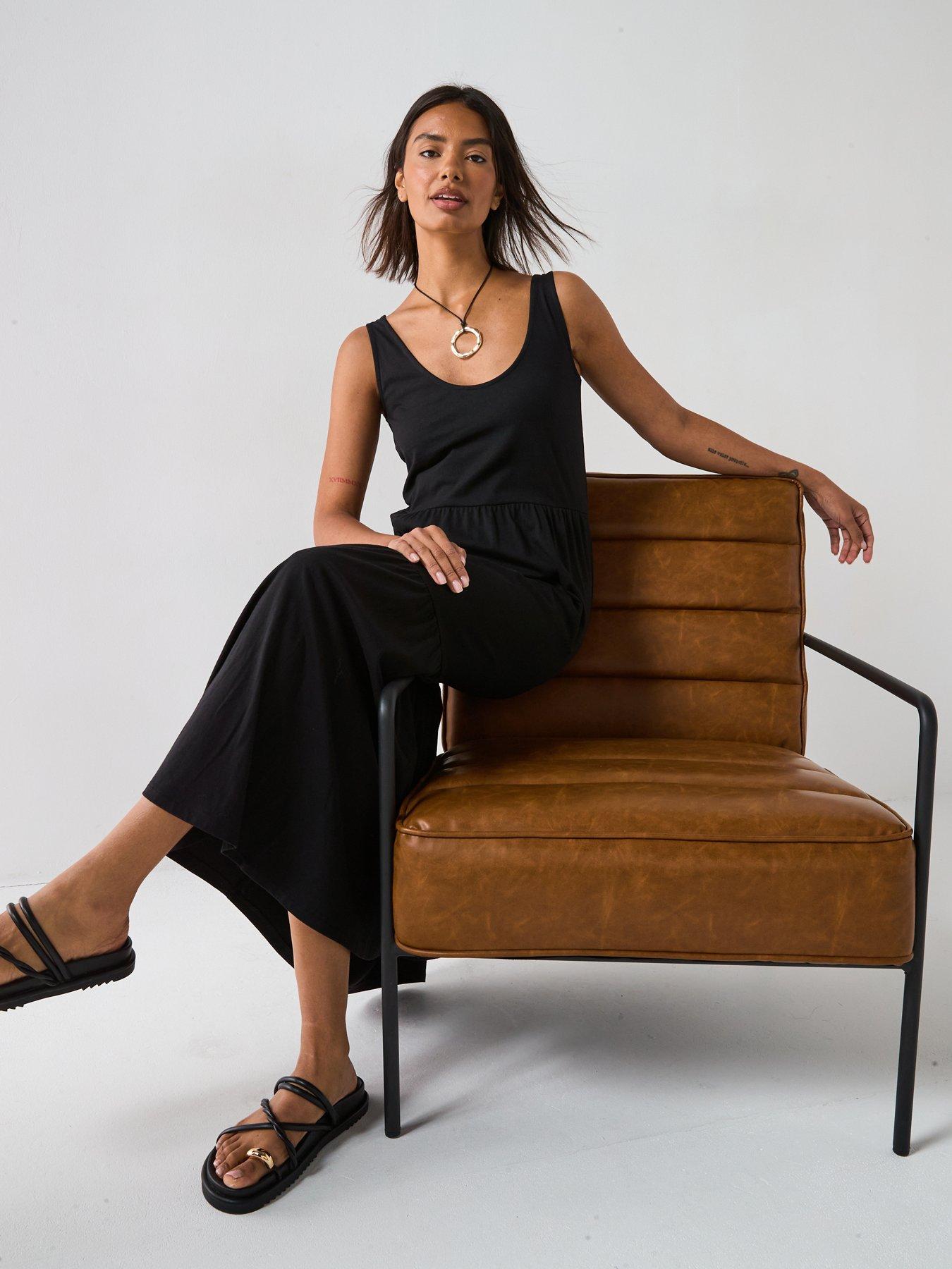 V by Very Tiered Maxi Dress - Black