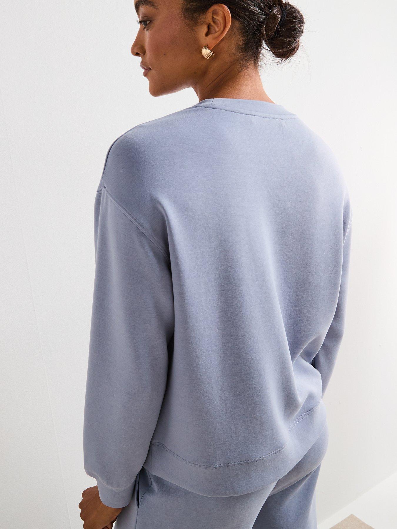 Image 2 of 6 of V by Very Modal Mix Sweatshirt - Blue