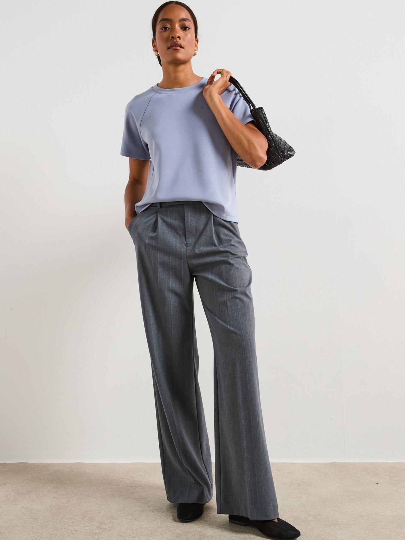 Image 6 of 6 of V by Very Modal Mix T-Shirt - Blue
