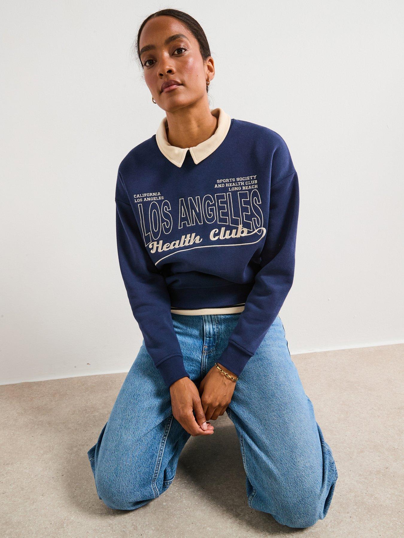 undefined Basic Fashion Sweat Graphic - Navy