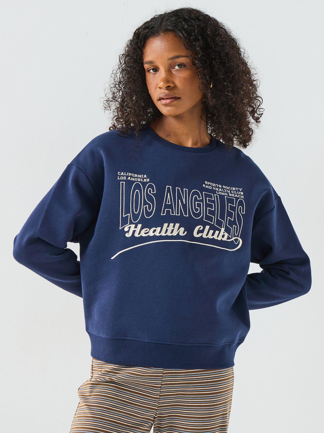 V by Very Basic Fashion Sweat Graphic - Navy