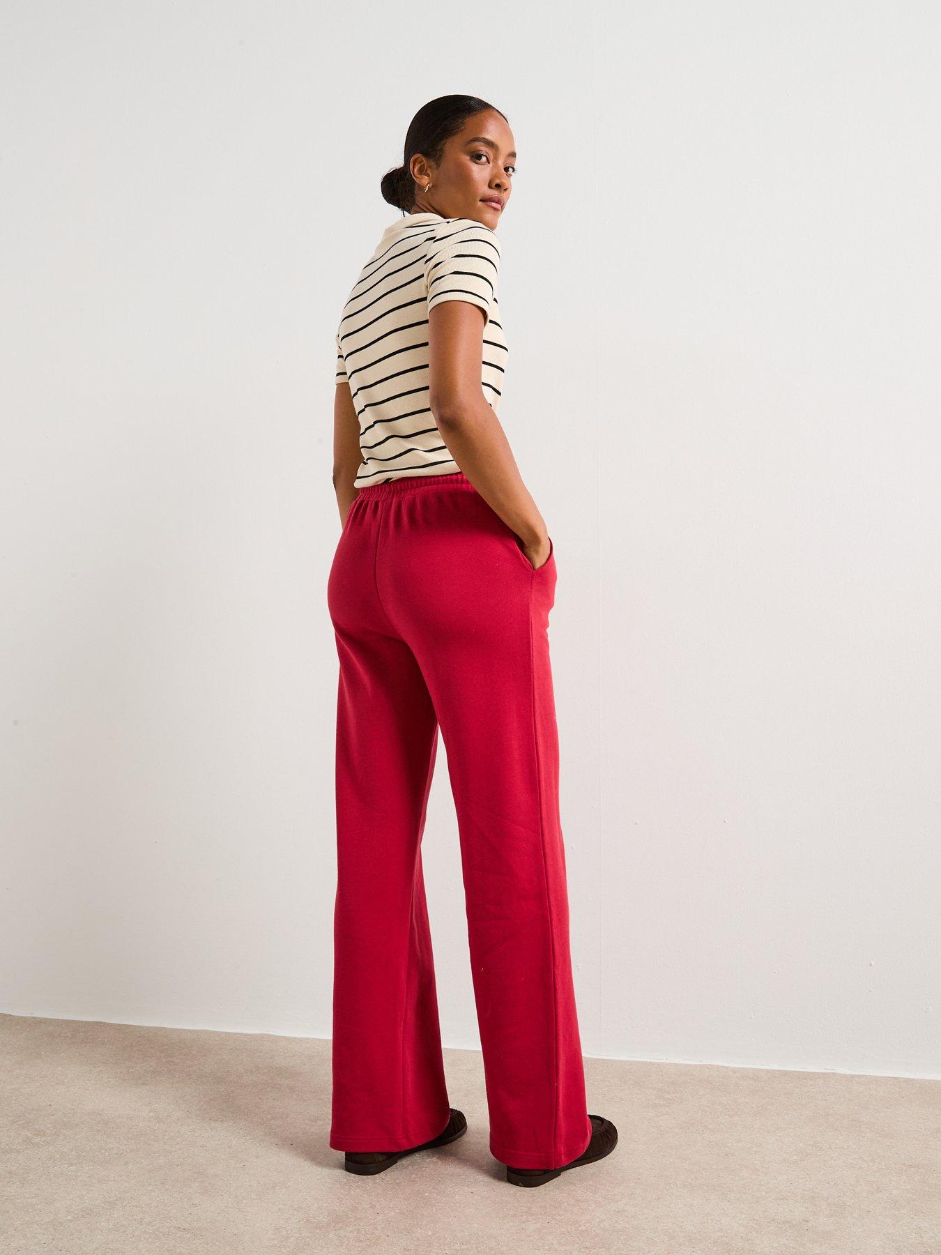 Image 2 of 6 of V by Very Wide Leg Joggers Co Ord - Red