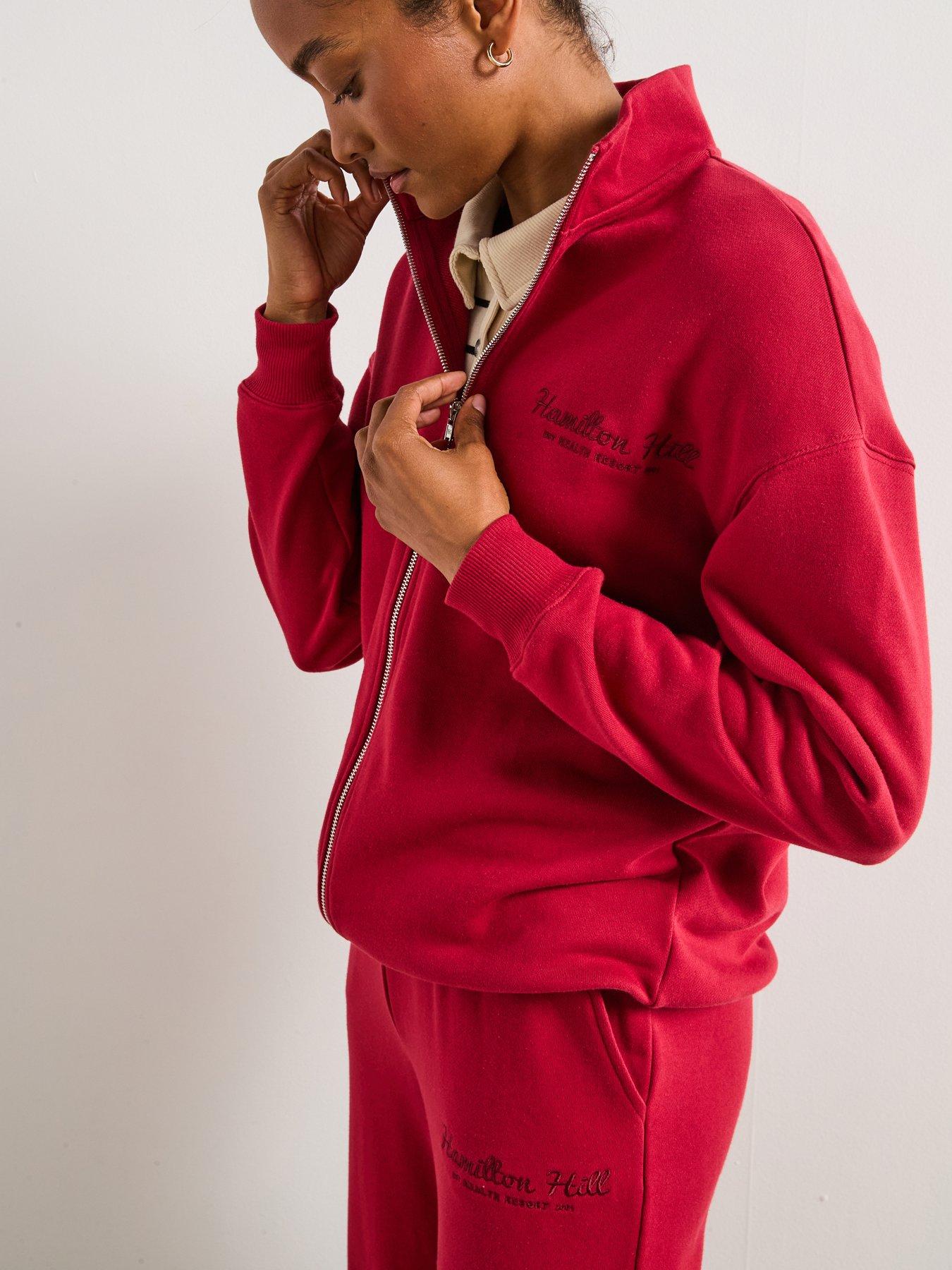 Image 4 of 6 of V by Very Wide Leg Joggers Co Ord - Red