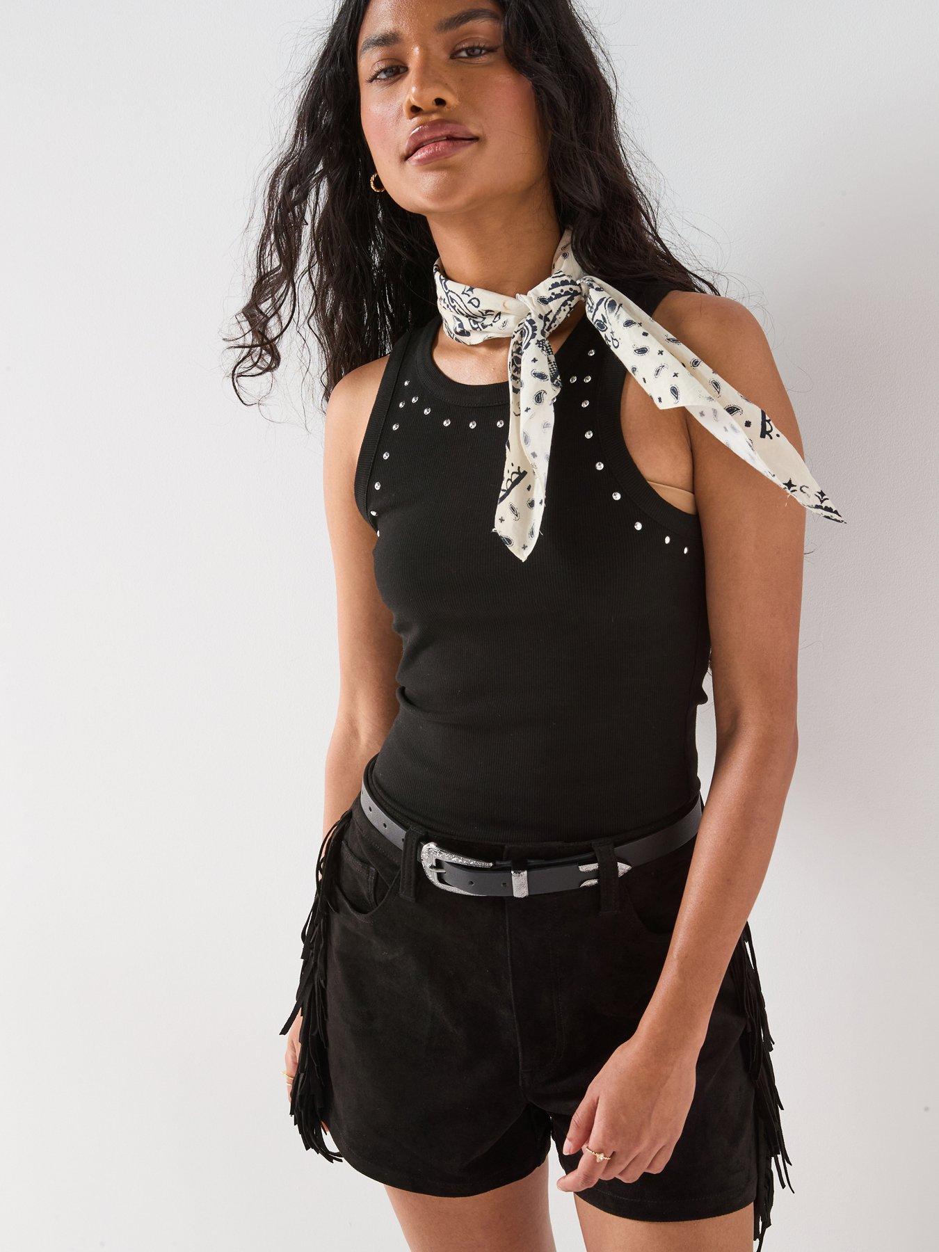undefined Stud Vest - Black