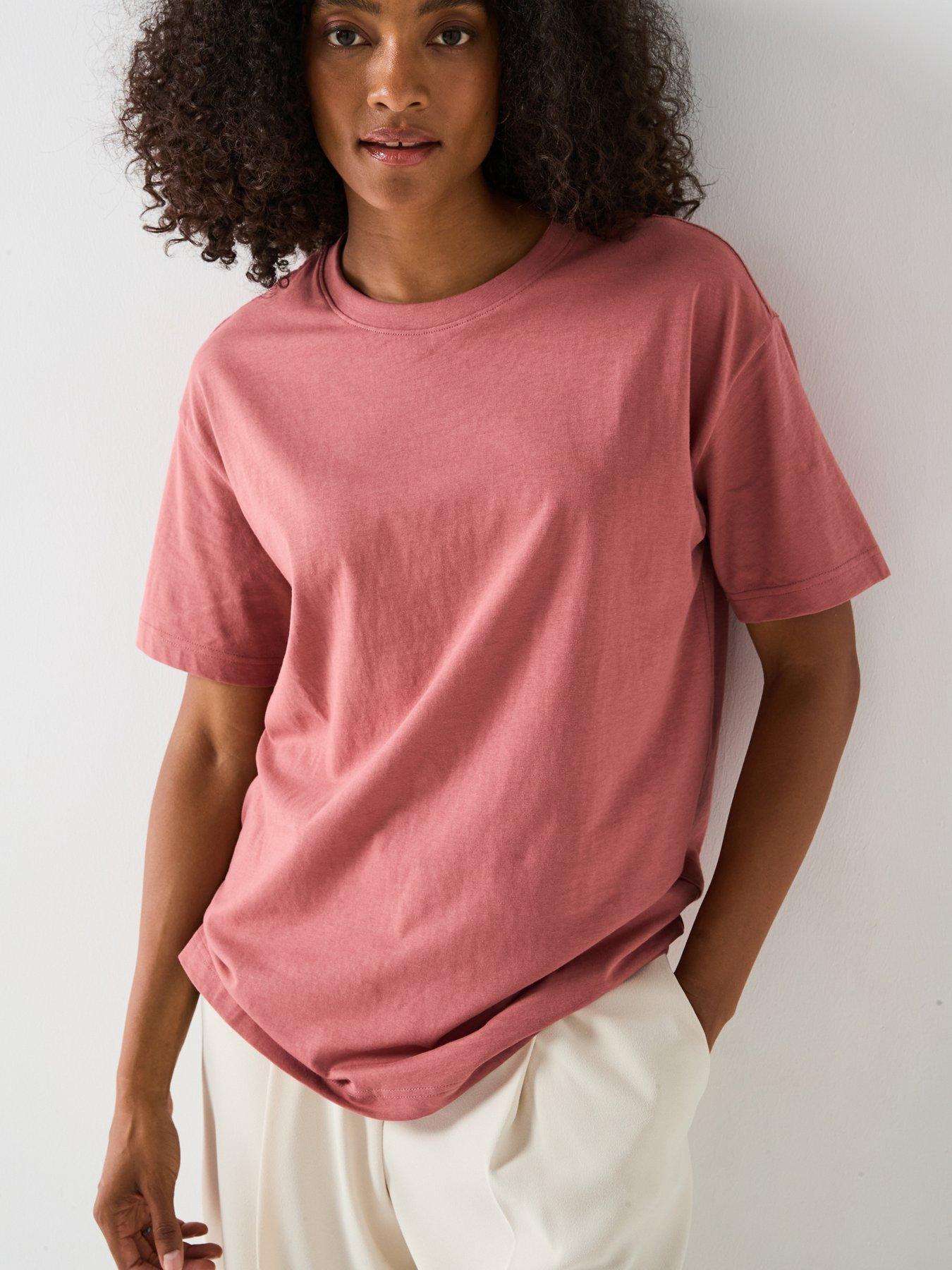 V by Very Oversize Tee - Pink