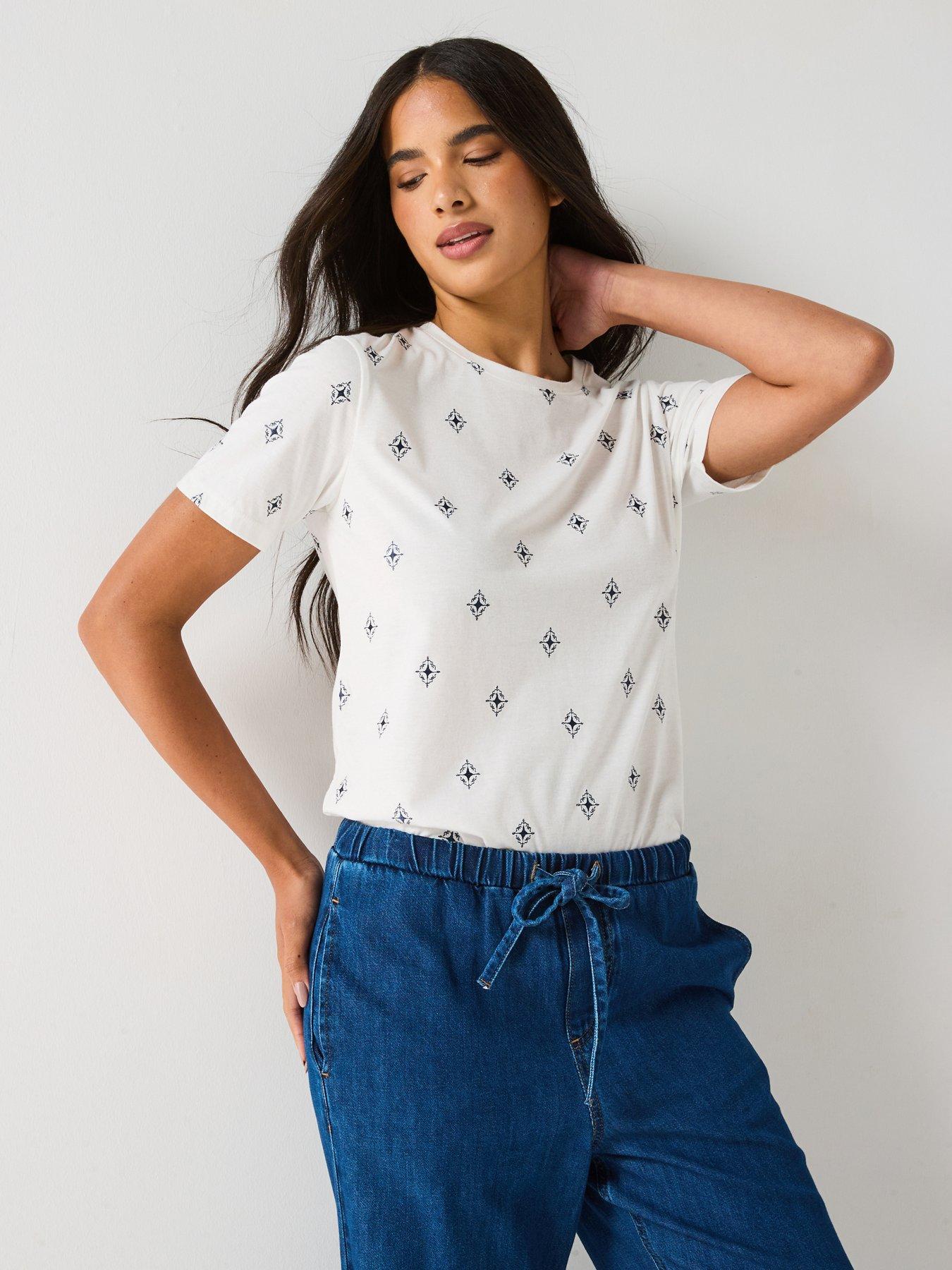 undefined Embellished T-Shirt Motif - White